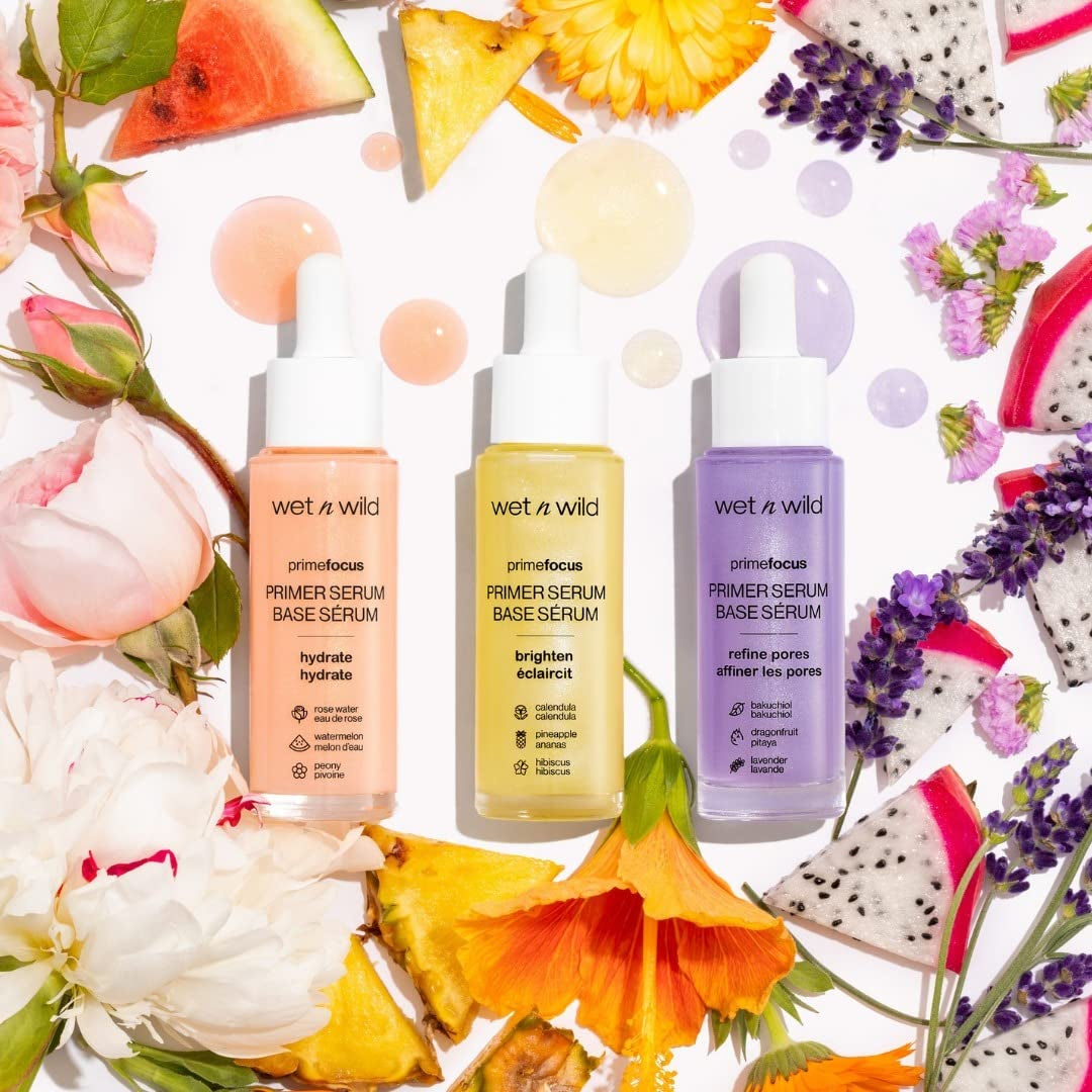 Prime Focus Facial Serum Primer Makeup Extending, Hydrating Face Skin Care Product, Reduces Fine Lines and Wrinkles, for Repairing Dry Skin, Retinol Alternative