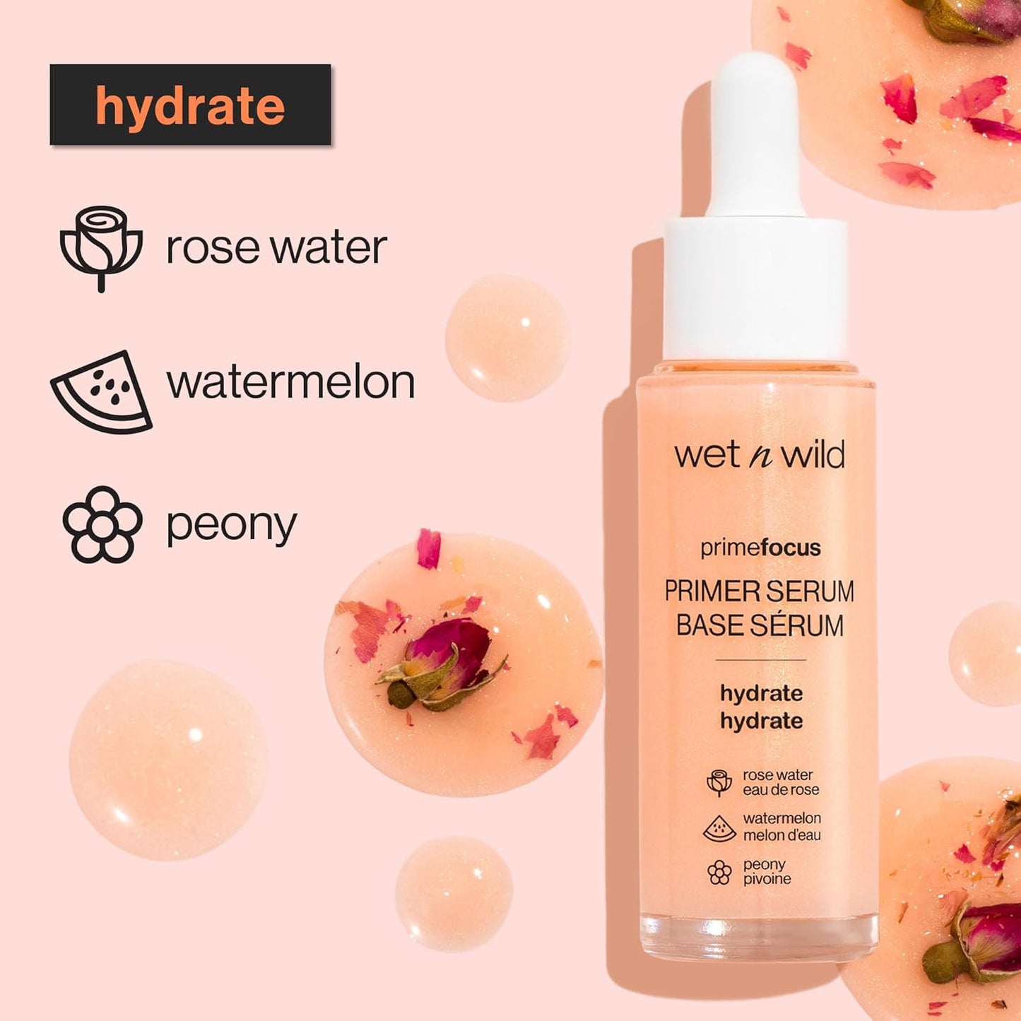 Prime Focus Facial Serum Primer Makeup Extending, Hydrating Face Skin Care Product, Reduces Fine Lines and Wrinkles, for Repairing Dry Skin, Retinol Alternative