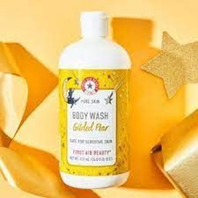 FAB Pure Skin Body Wash Gilded Pear Holiday Collection Deep Cleansing, Limited Edition 16 Fl Oz,
