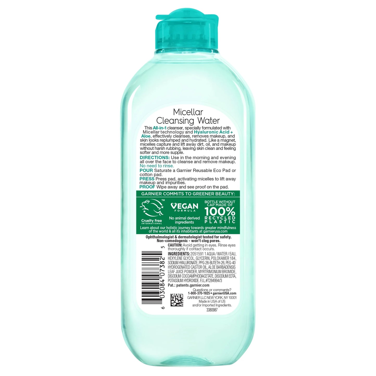 Skinactive Micellar Cleansing Water All in 1 Hyaluronic Acid Replump, 13.5 Fl Oz