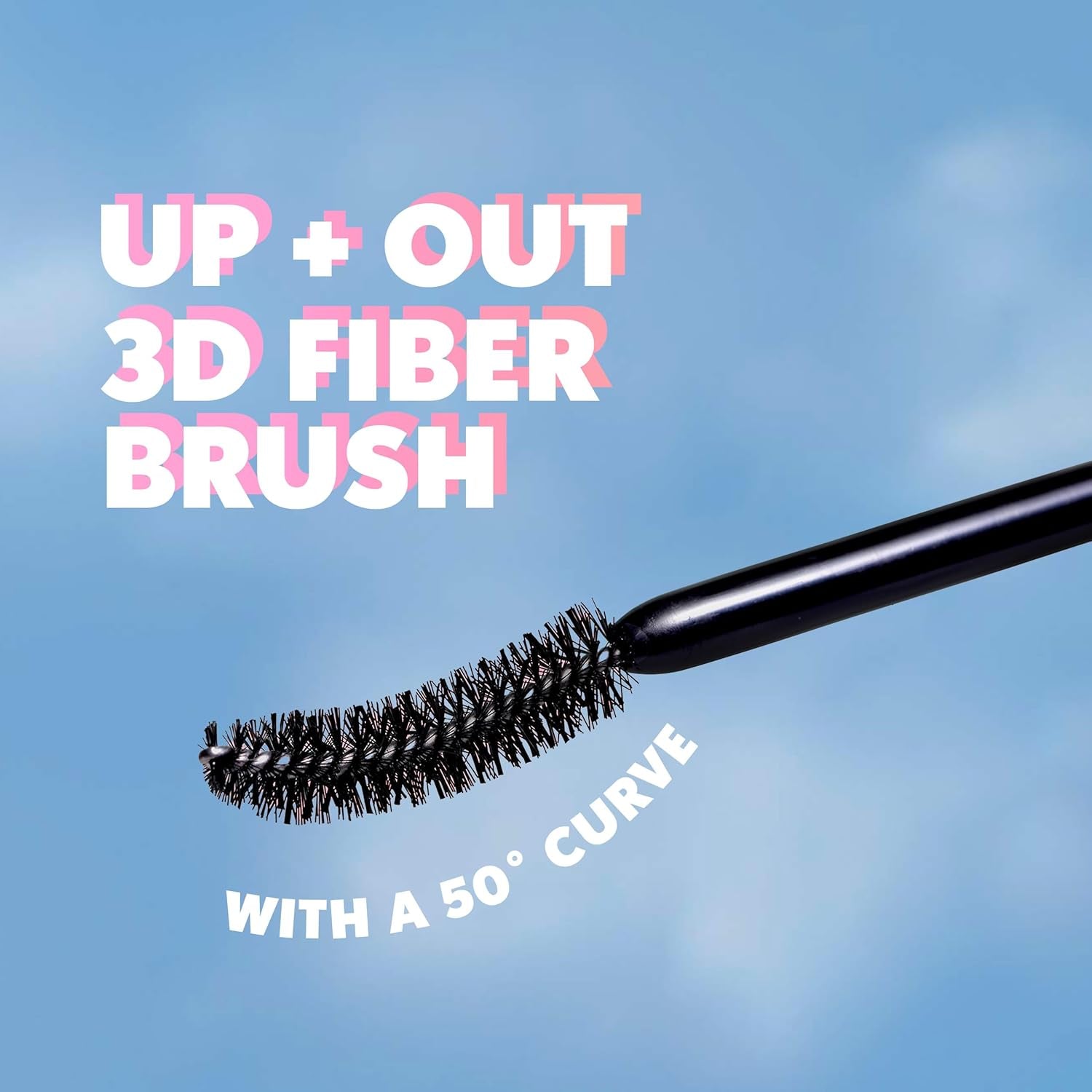 Eye Enhancer, Intense Black, 3D Mascara, Curved Fiber Brush, Plant-Based Lifting Wax, for All Lash Types, 24-Hour Wear, Transfer-Proof, Flake-Free, 0.30Oz