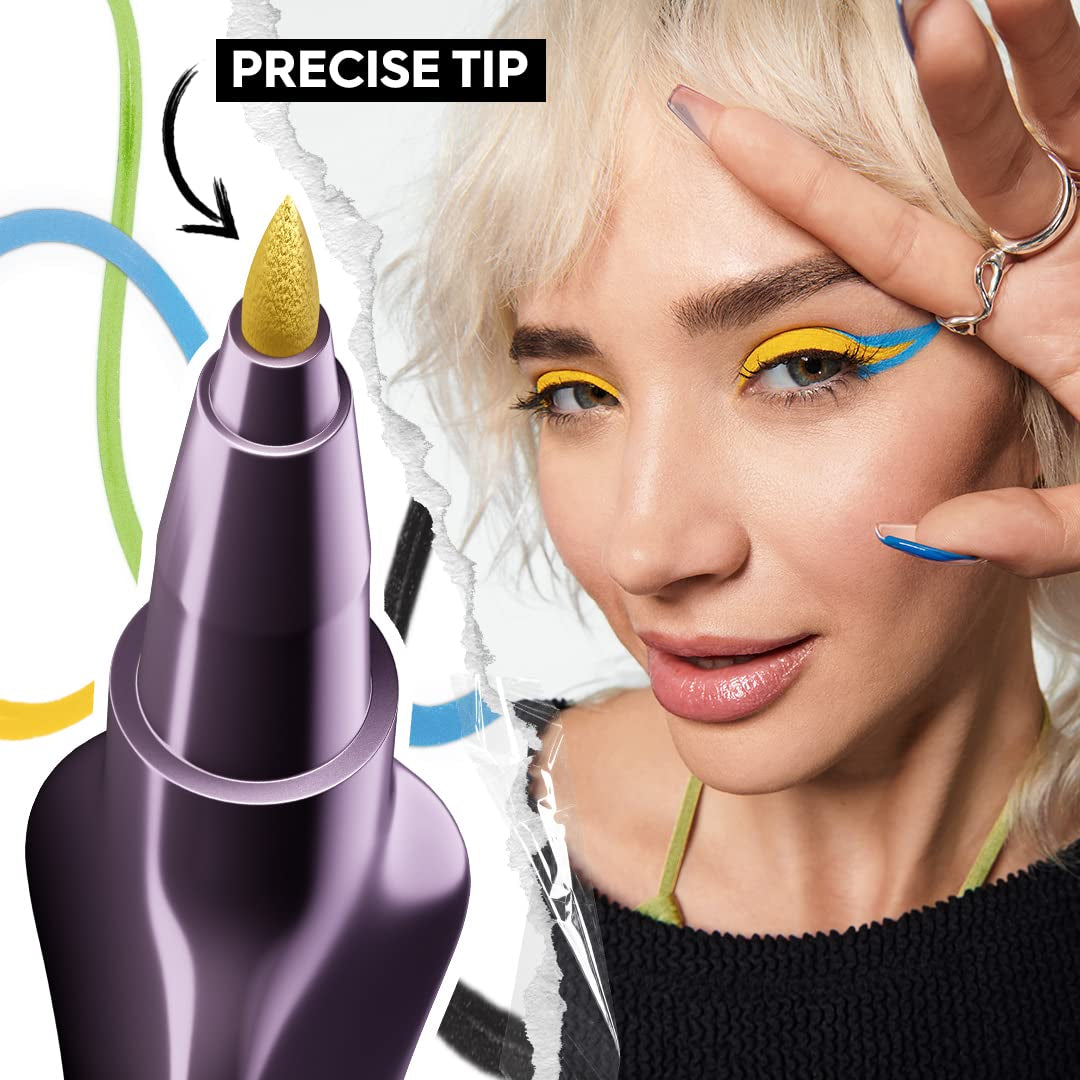24/7 Inks Liquid Eyeliner Pen, Water-Resistant, Smudge-Resistant, Fine Tip, Ergonomic Precision Grip, Matte and Shimmer Finishes - 0.01 Fl Oz
