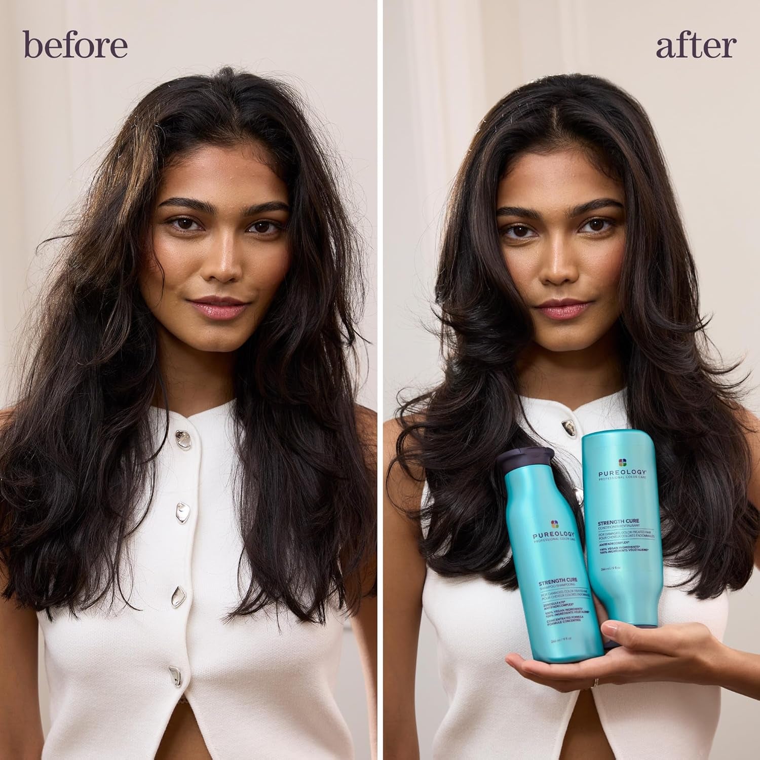 Strength Cure Conditioner - for Damaged or Color-Treated Hair, Reduces Breakage, Strengthens & Softens, with Sulfate-Free Formula, Vegan