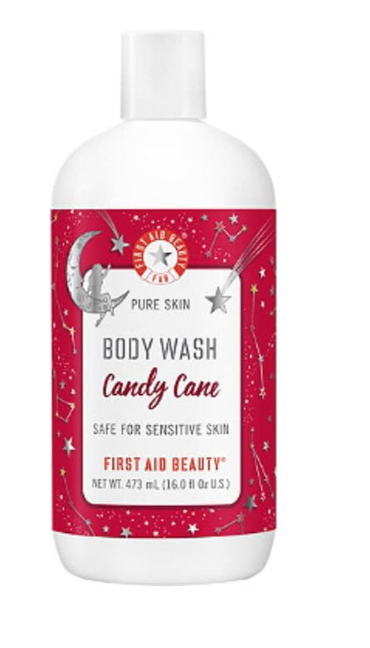 FAB Pure Skin Body Wash Candy Cane Holiday Collection Deep Cleansing, Limited Edition 16 Fl Oz,