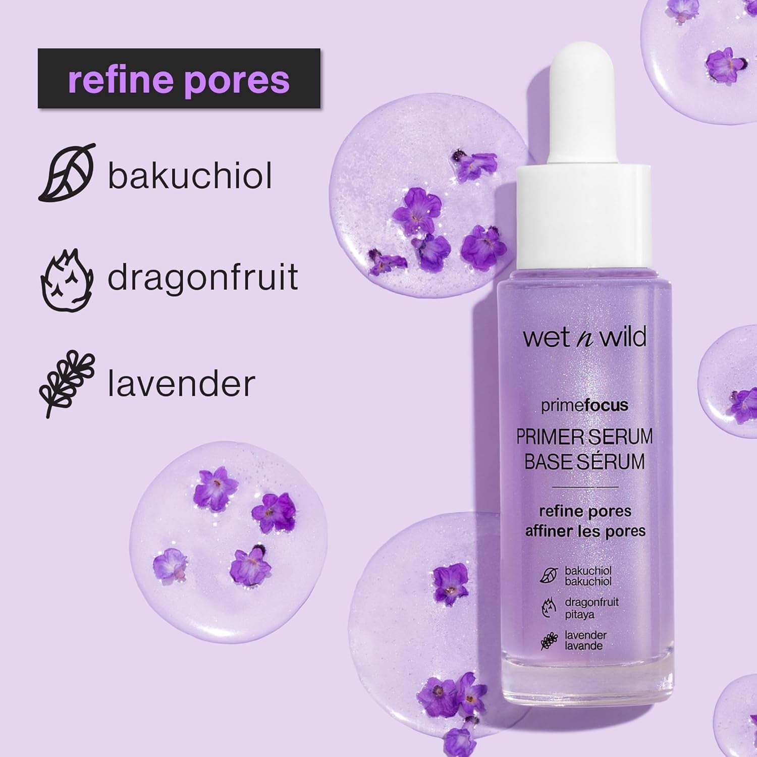 Prime Focus Facial Serum Primer Makeup Extending, Hydrating Face Skin Care Product, Reduces Fine Lines and Wrinkles, for Repairing Dry Skin, Retinol Alternative