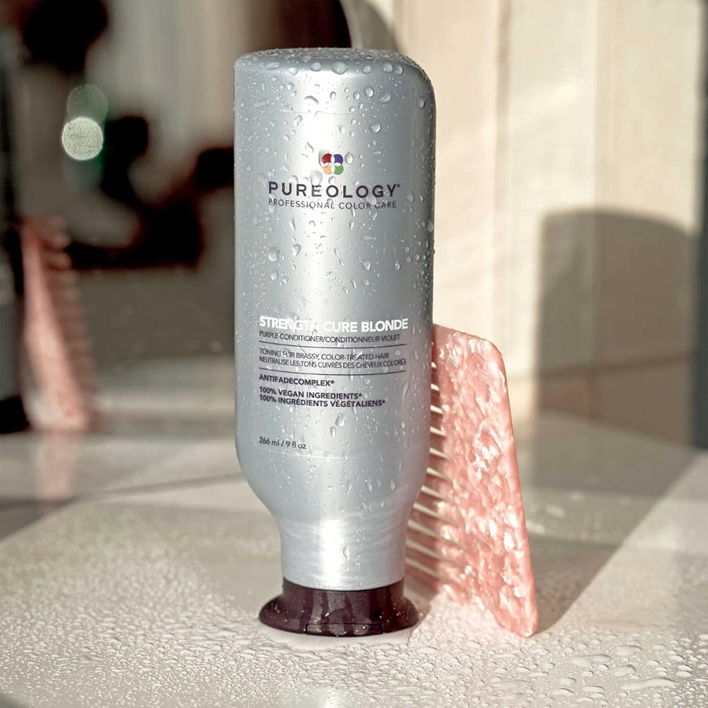 Strength Cure Blonde Purple Conditioner - for Blonde & Lightened Color-Treated Hair, Strengthens Hair & Fights Brass, Sulfate-Free & Vegan