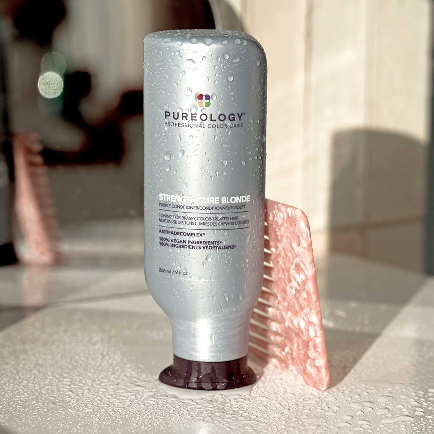 Strength Cure Blonde Purple Conditioner - for Blonde & Lightened Color-Treated Hair, Strengthens Hair & Fights Brass, Sulfate-Free & Vegan