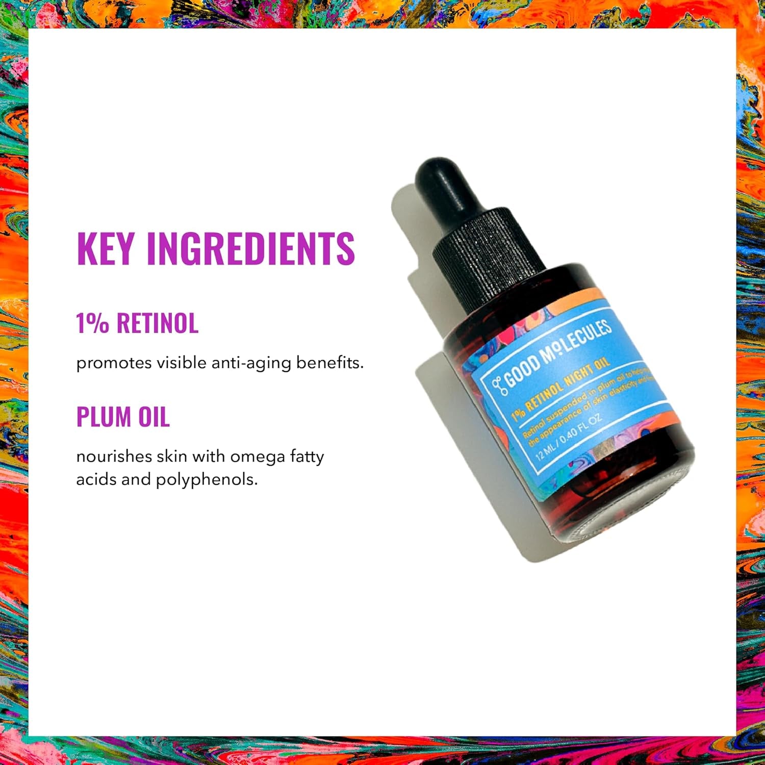 1% Retinol Night Oil - Retinol and Rosehip Face Oil Formula for Anti-Aging, Skin Firming, and Moisturizing - Collagen Production Skin Care for Face