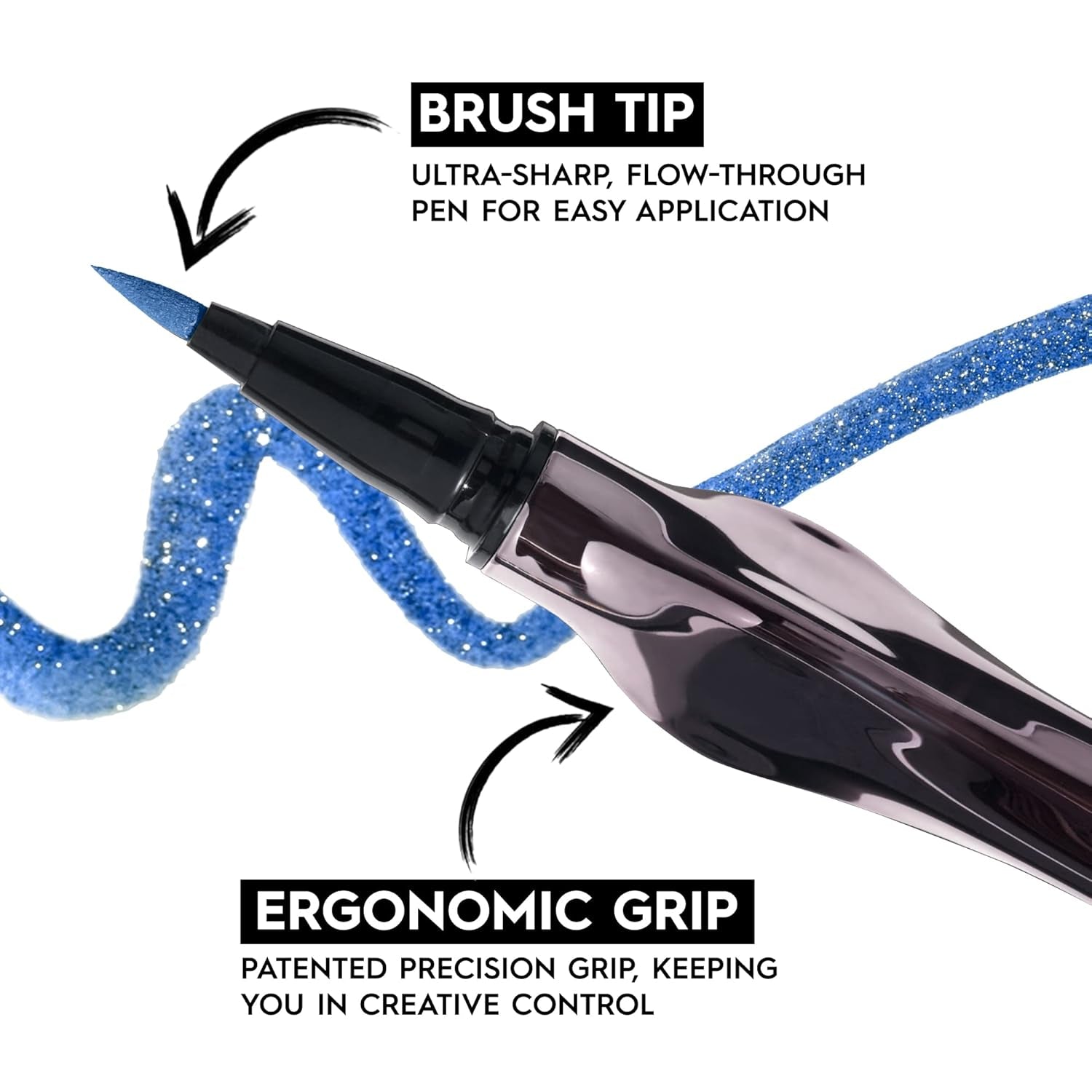 24/7 Inks Liquid Eyeliner Pen, Water-Resistant, Smudge-Resistant, Fine Tip, Ergonomic Precision Grip, Matte and Shimmer Finishes - 0.01 Fl Oz