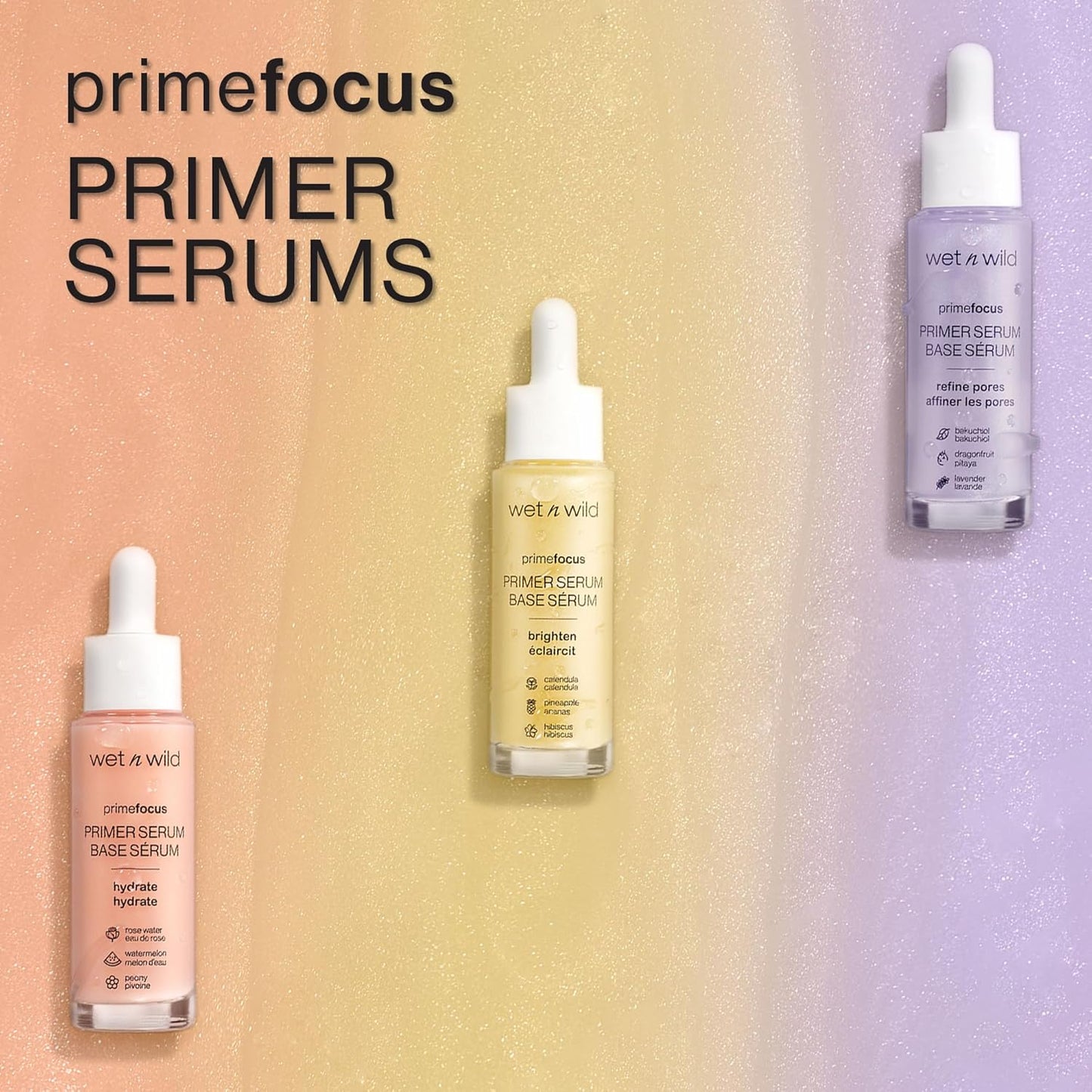 Prime Focus Facial Serum Primer Makeup Extending, Hydrating Face Skin Care Product, Reduces Fine Lines and Wrinkles, for Repairing Dry Skin, Retinol Alternative