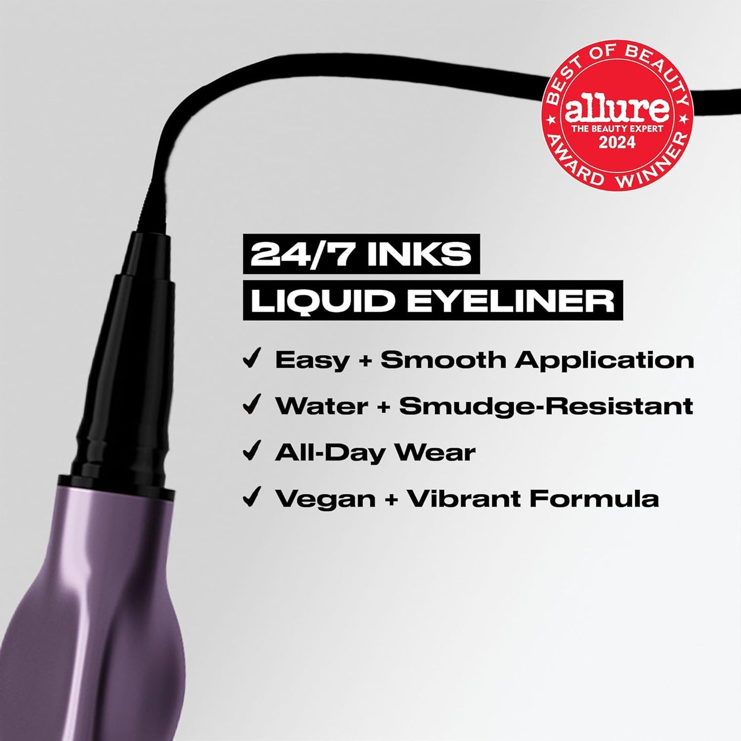 24/7 Inks Liquid Eyeliner Pen, Water-Resistant, Smudge-Resistant, Fine Tip, Ergonomic Precision Grip, Matte and Shimmer Finishes - 0.01 Fl Oz