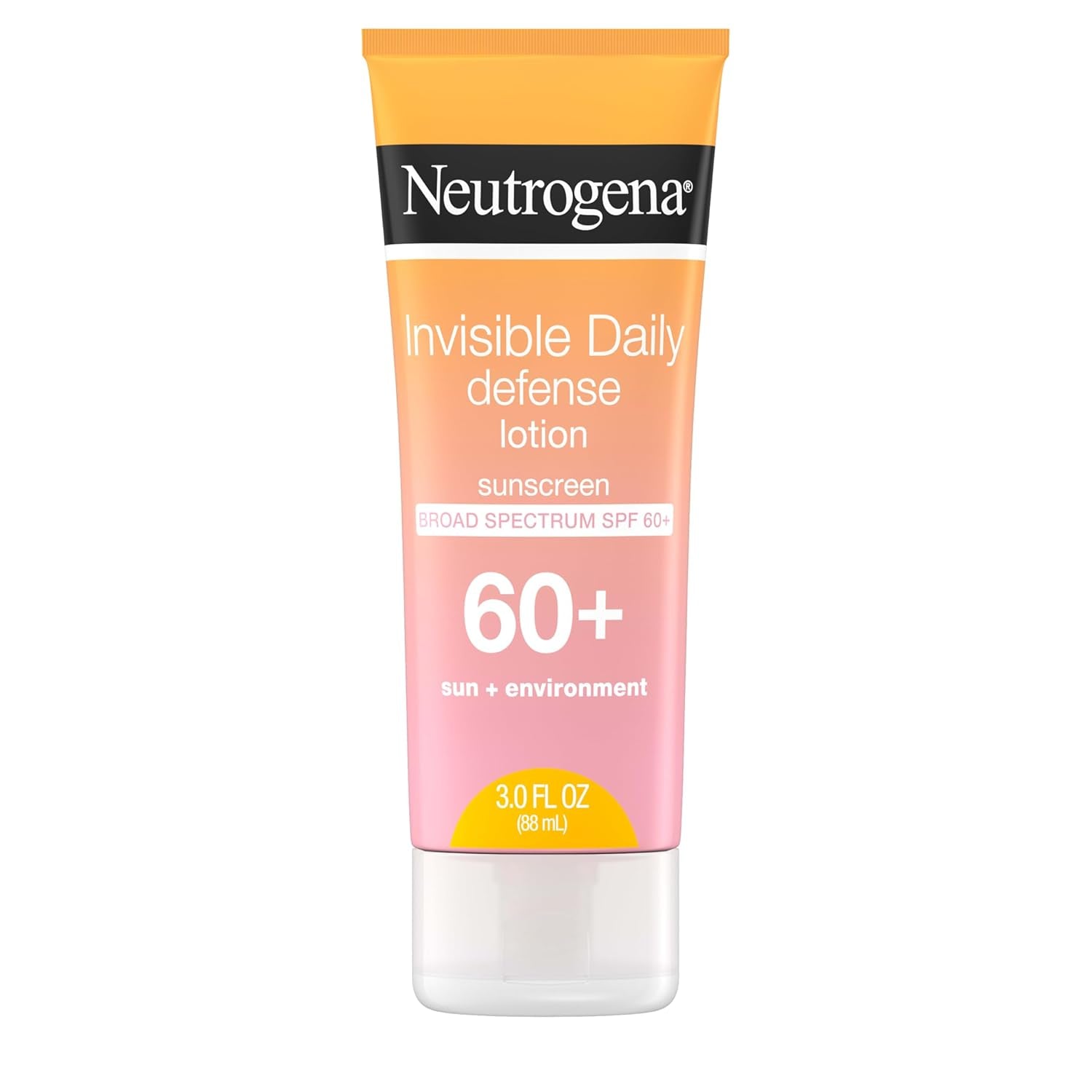 Invisible Daily Sunscreen Lotion, Broad Spectrum SPF 60+, Oxybenzone-Free & Water-Resistant, Sun or Environmental Aggressor Protection, Antioxidant, 3 Fl Oz (Pack of 1)