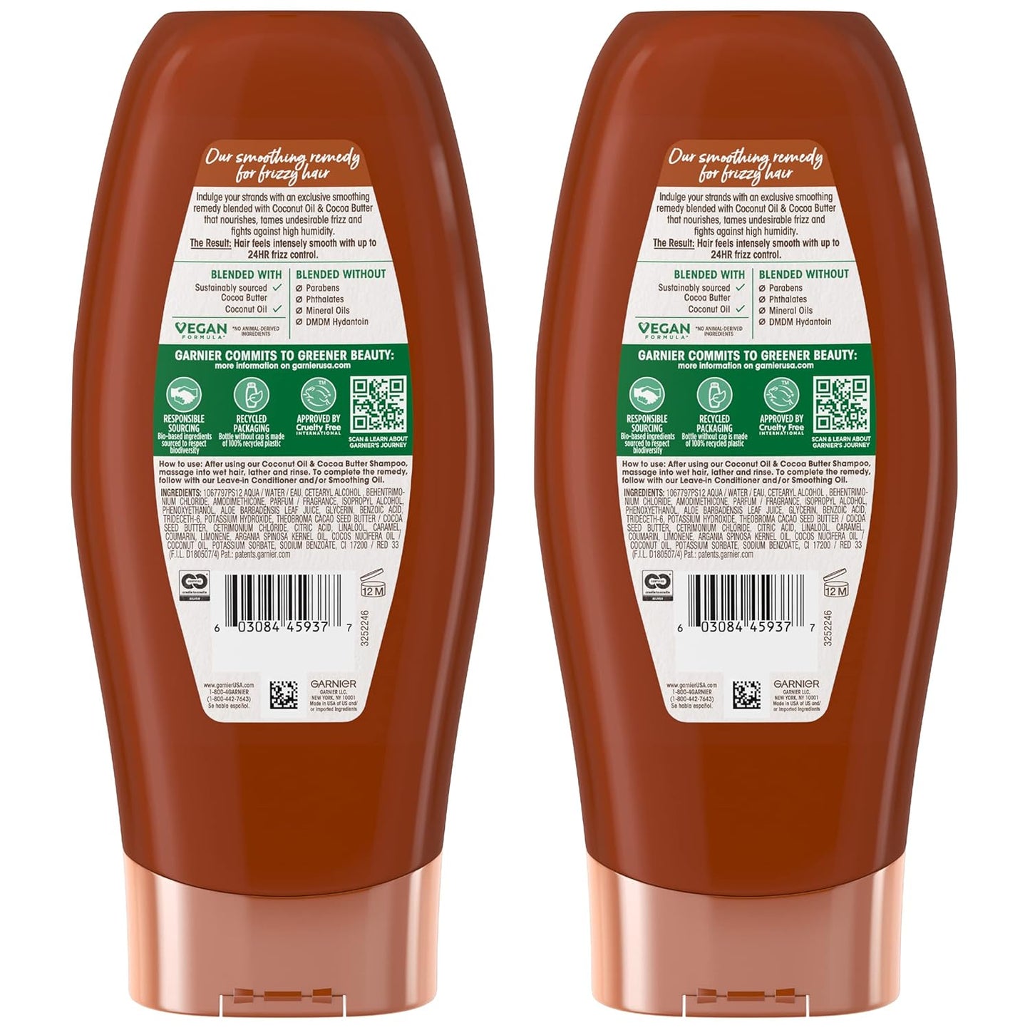 Whole Blends Coconut Oil & Cocoa Butter Smoothing Conditioner for Frizzy Hair, 22 Fl Oz, 2 Count (Packaging May Vary)