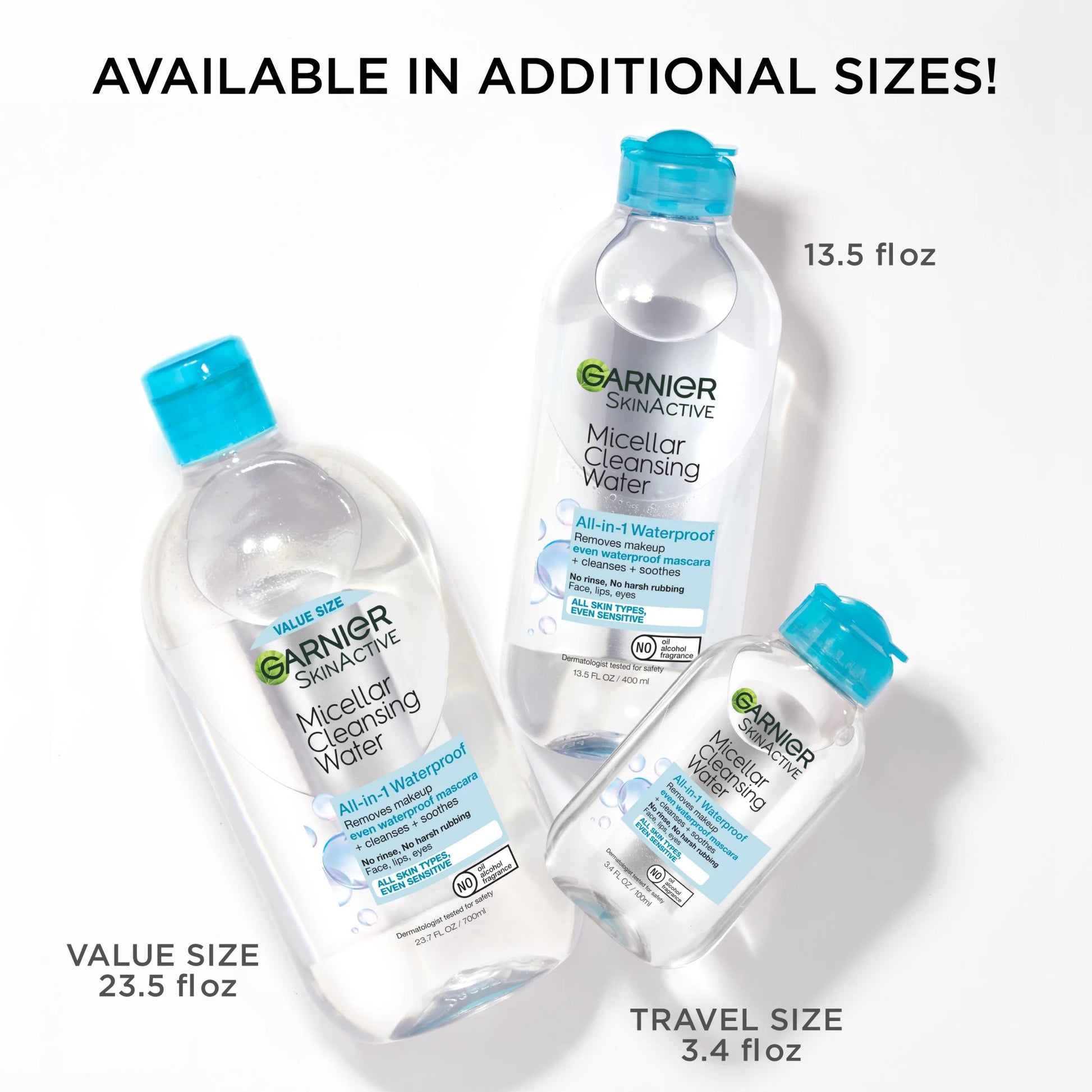 Skinactive Micellar Cleansing Water All in 1 Removes Waterproof Makeup, 13.5 Fl Oz