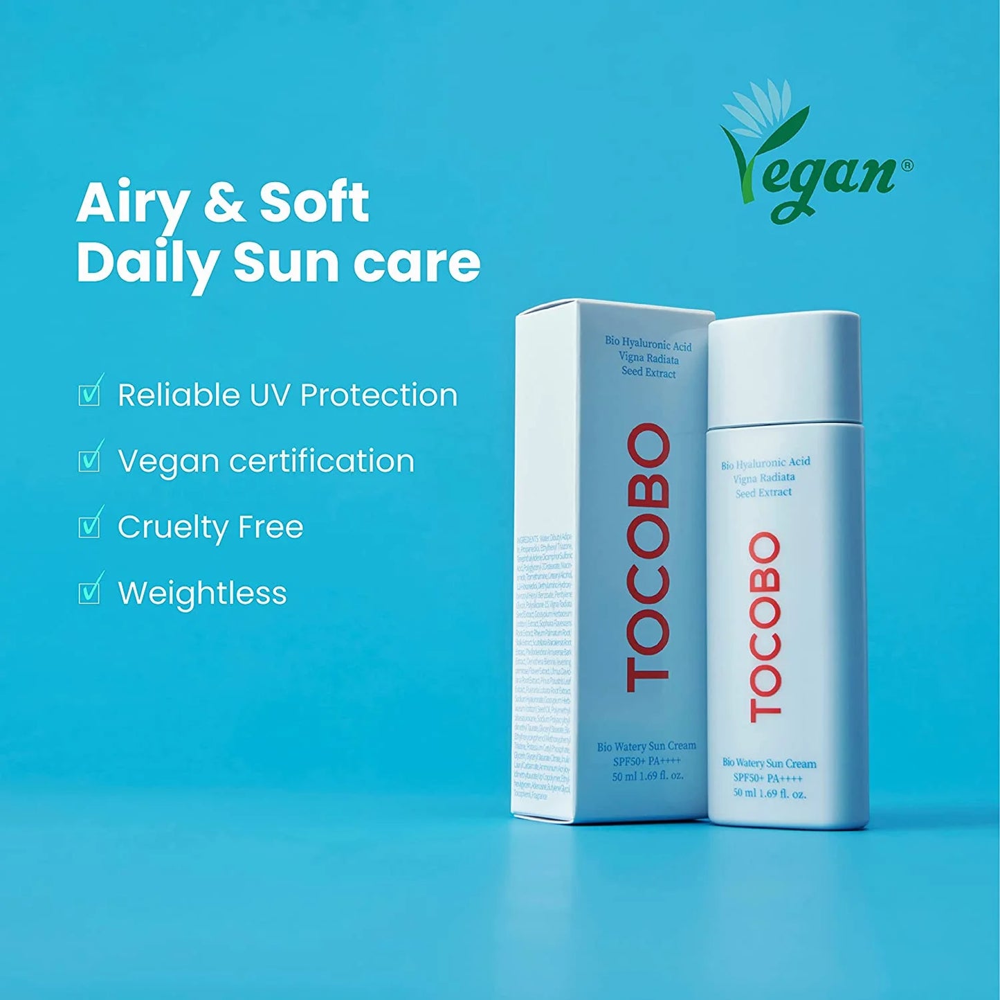 Bio Watery Sun Cream SPF50 PA++++ High Protection 50Ml 1.69Oz