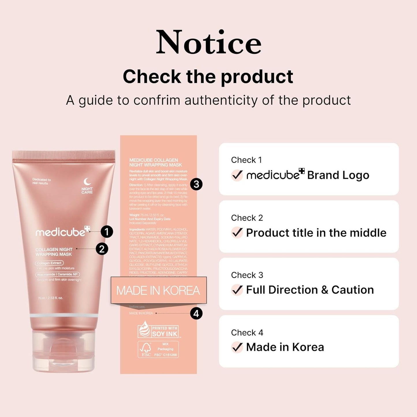 Collagen Overnight Wrapping Peel off Facial Mask Pack - Elasticity & Hydration C