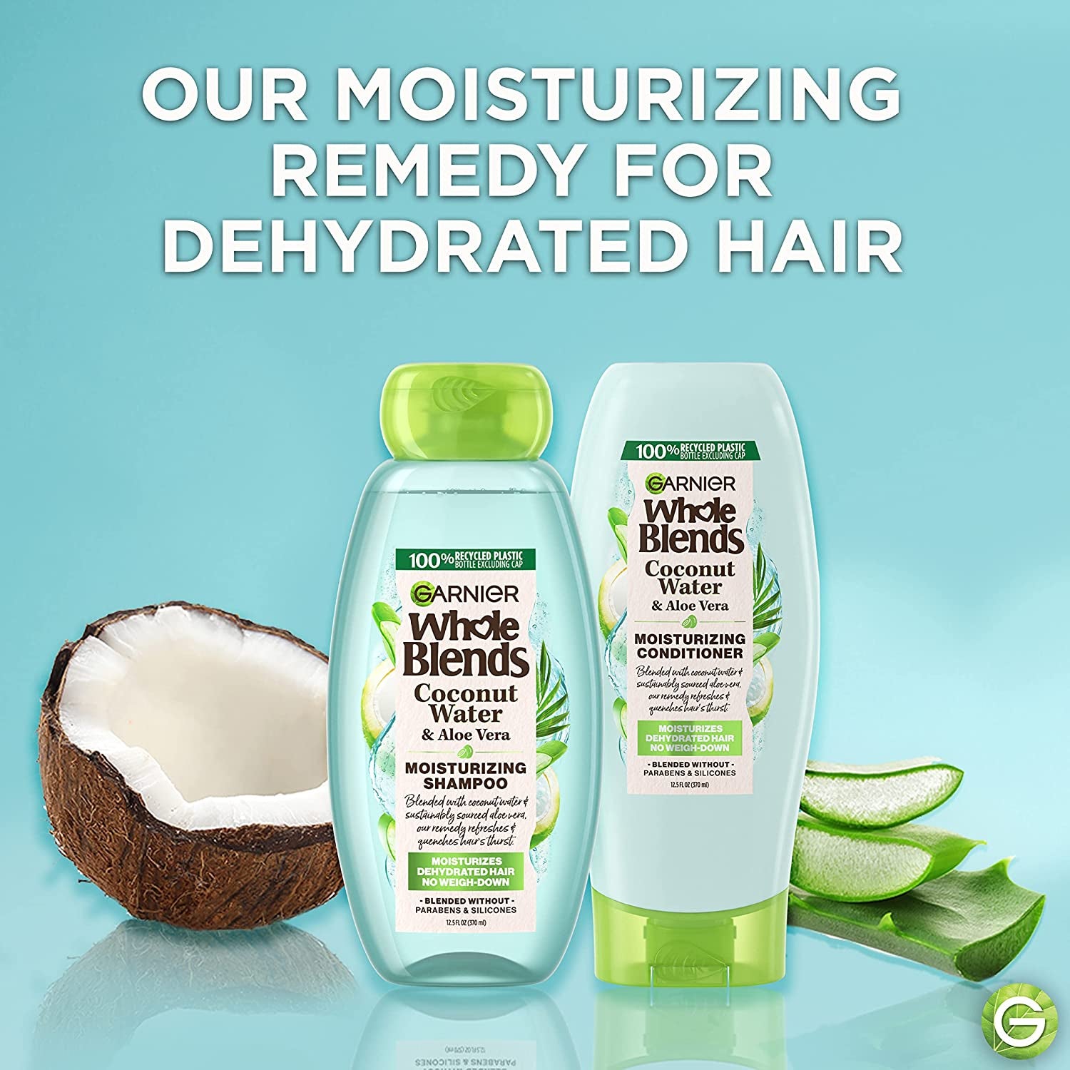 Whole Blends Coconut Water & Aloe Vera Refreshing Shampoo for Normal Hair, 26.6 Fl Oz, 1 Count (Packaging May Vary)