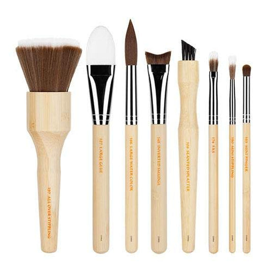 Professional Makeup Brush SFX Brush Set 8 PC. with Double Pouch (3Rd Collection)