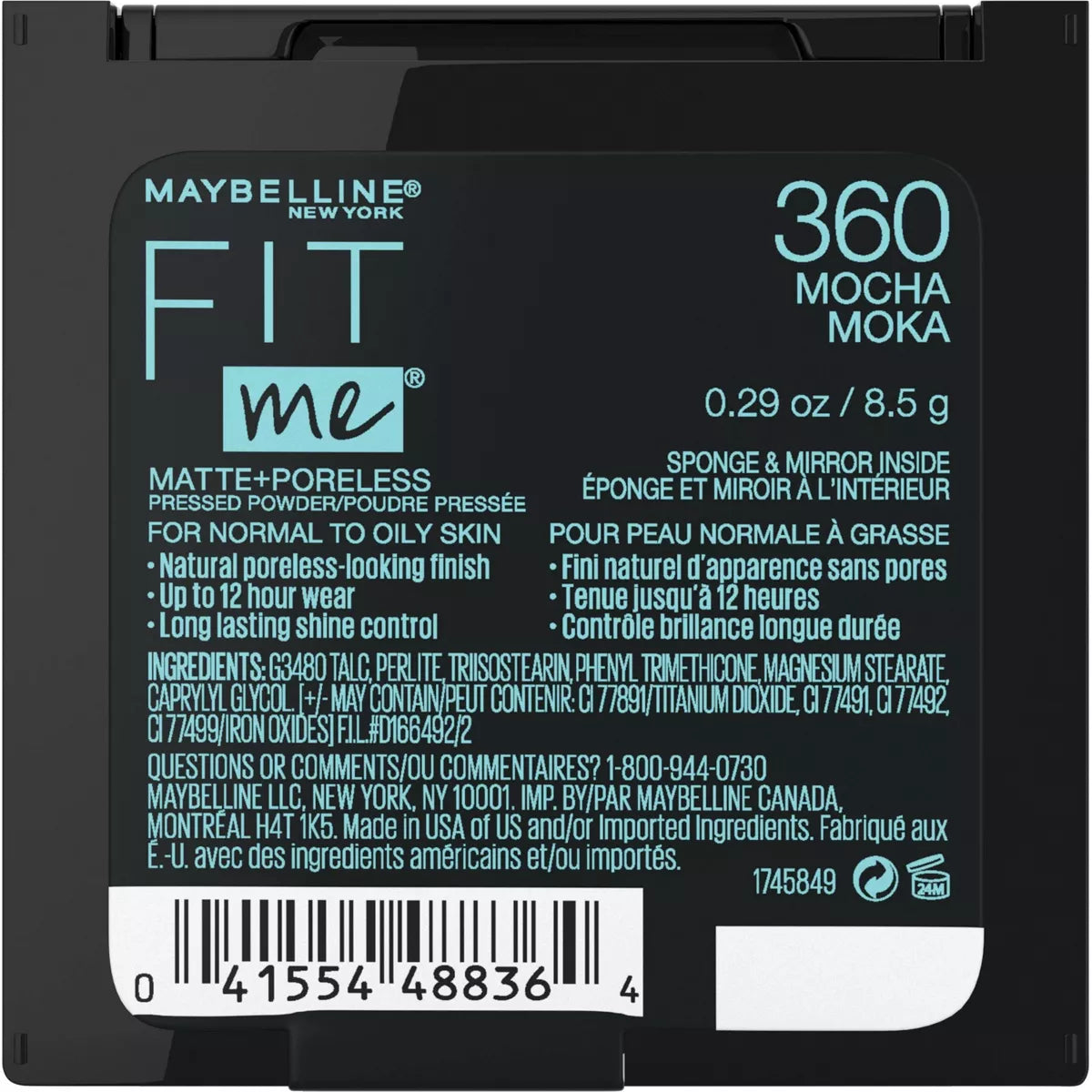 Maybelline Fit Me Matte + Poreless Pressed Face Powder Makeup - 0.29Oz