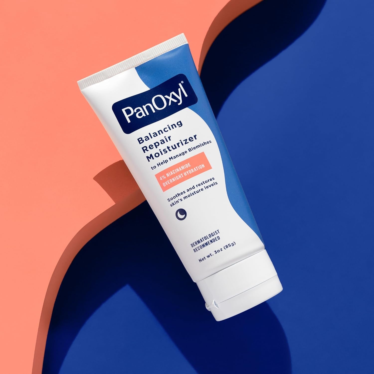 PM Balancing Repair Moisturizer with Niacinamide, Ceramides and Cica, Hydrating Face Moisturizer, Acne Prone Skin and Dry Skin, Non-Comedogenic Night Face Moisturizer, 3 Oz