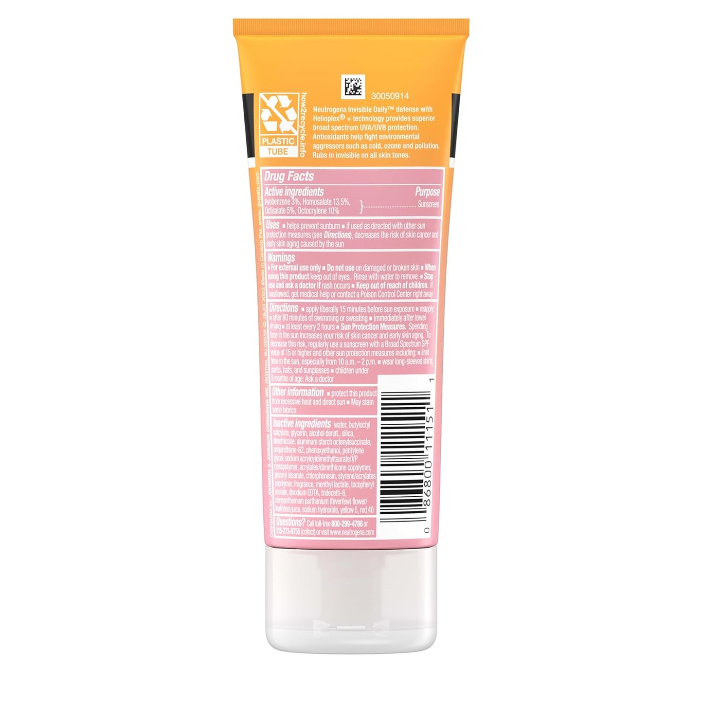 Invisible Daily Sunscreen Lotion, Broad Spectrum SPF 60+, Oxybenzone-Free & Water-Resistant, Sun or Environmental Aggressor Protection, Antioxidant, 3 Fl Oz (Pack of 1)