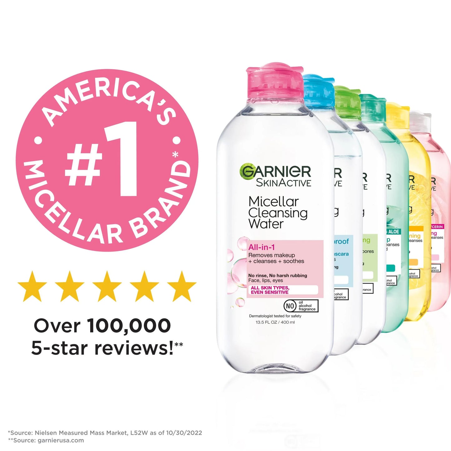 Micellar Cleansing Water 400ML Pink Feature Only 13.5 Fl Oz