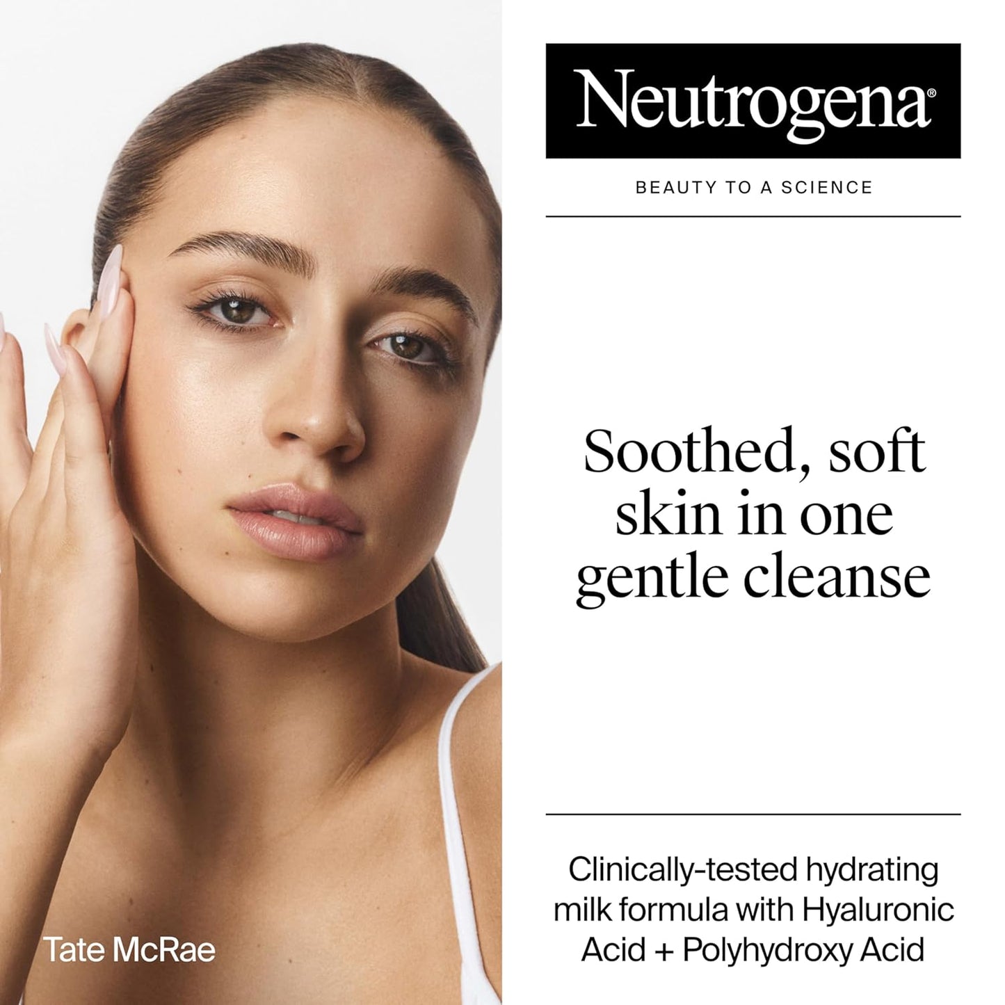 Hydro Boost Face Wash Soothing Milk Cleanser, Fragrance Free Hydrating Facial Cleanser with Hyaluronic Acid, Sensitive Skin Face Wash & Makeup Remover, 7.8 Fl Oz