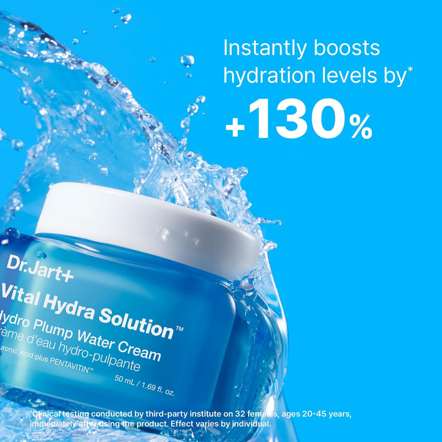 Vital Hydra Solution Water Cream Glow Hydrating Face Moisturizer with Hyaluronic Acid | Korean Skin Care