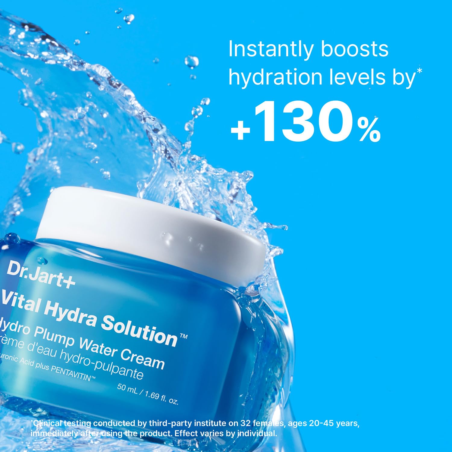 Vital Hydra Solution Water Cream Glow Hydrating Face Moisturizer with Hyaluronic Acid | Korean Skin Care