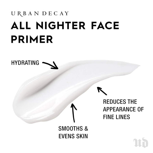 All Nighter Longwear Face Primer, Smoothing & Hydrating Base for Foundation Face Makeup, Sheer & Lightweight, for All Skin Types, Paraben-Free