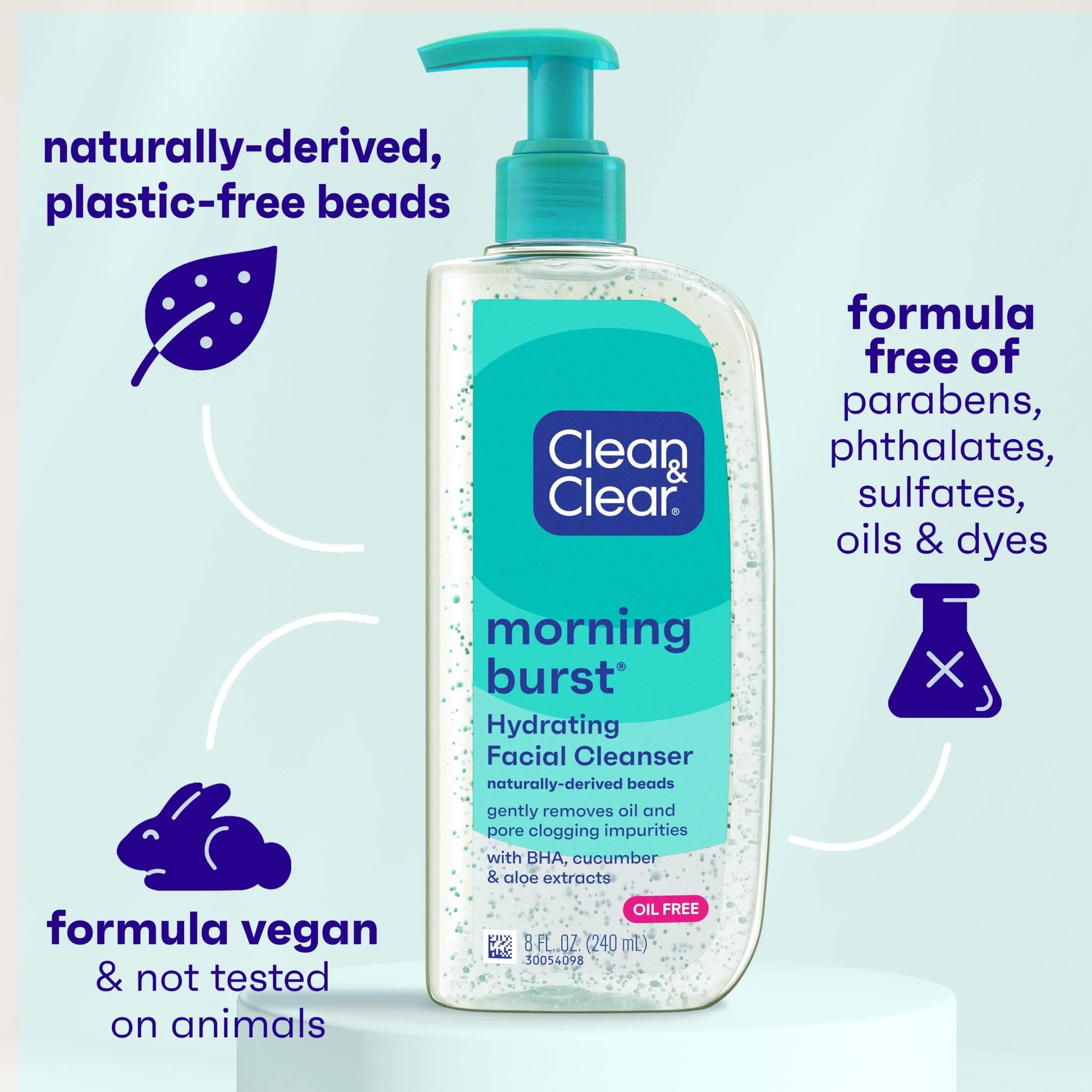 (3 Pack)  Morning Burst Oil-Free Hydrating Face Cleanser, 8 Fl. Oz