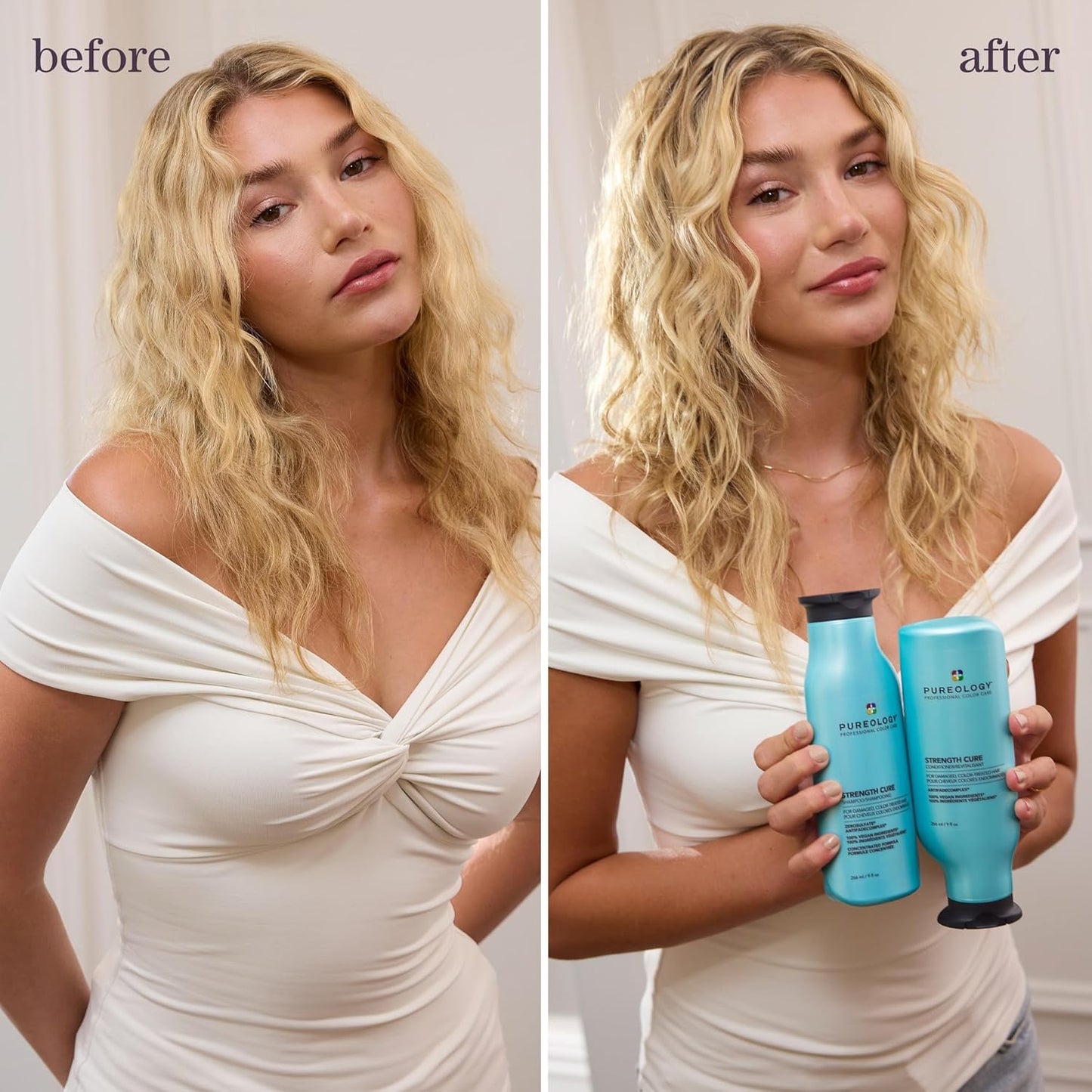 Strength Cure Conditioner - for Damaged or Color-Treated Hair, Reduces Breakage, Strengthens & Softens, with Sulfate-Free Formula, Vegan