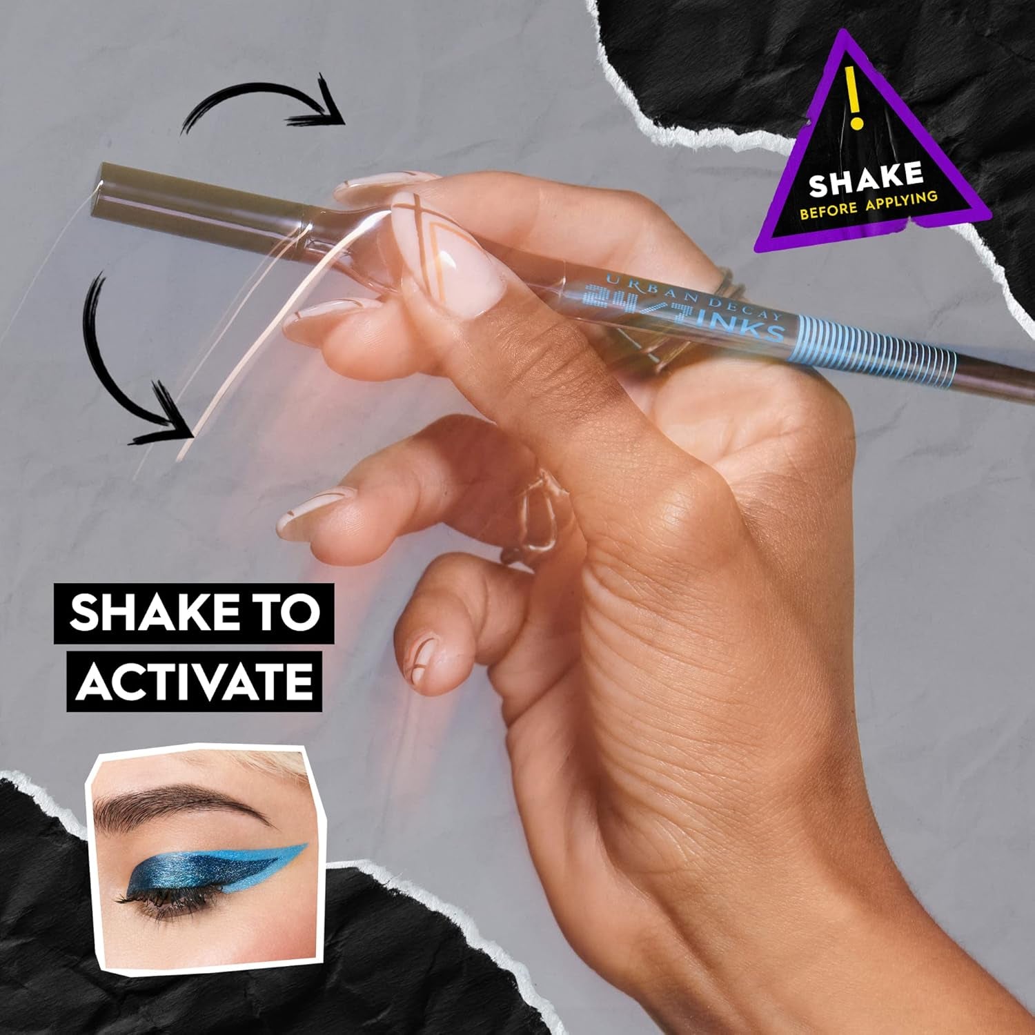 24/7 Inks Liquid Eyeliner Pen, Water-Resistant, Smudge-Resistant, Fine Tip, Ergonomic Precision Grip, Matte and Shimmer Finishes - 0.01 Fl Oz
