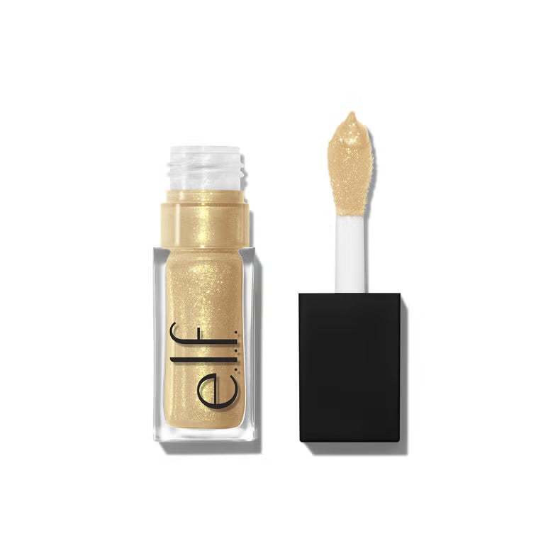 Glow Reviver Lip Oil, Nourishing and Hydrating with High-Shine Glimmer Finish & Sheer Wash of Color, Minty Scent, Non-Sticky, Vegan & Cruelty-Free, Crystal Baller