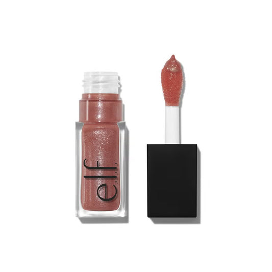 Glow Reviver Lip Oil, Nourishing and Hydrating with High-Shine Glimmer Finish & Sheer Wash of Color, Minty Scent, Non-Sticky, Vegan & Cruelty-Free, Crystal Baller