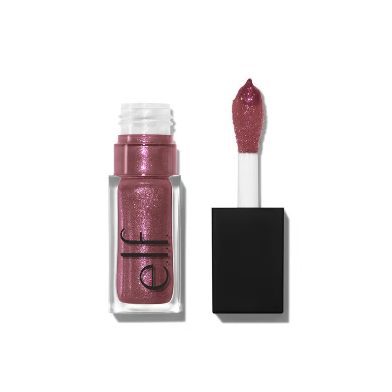 Glow Reviver Lip Oil, Nourishing and Hydrating with High-Shine Glimmer Finish & Sheer Wash of Color, Minty Scent, Non-Sticky, Vegan & Cruelty-Free, Crystal Baller