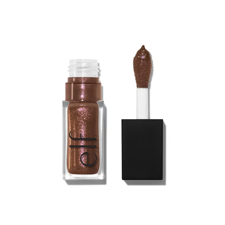 Glow Reviver Lip Oil, Nourishing and Hydrating with High-Shine Glimmer Finish & Sheer Wash of Color, Minty Scent, Non-Sticky, Vegan & Cruelty-Free, Crystal Baller