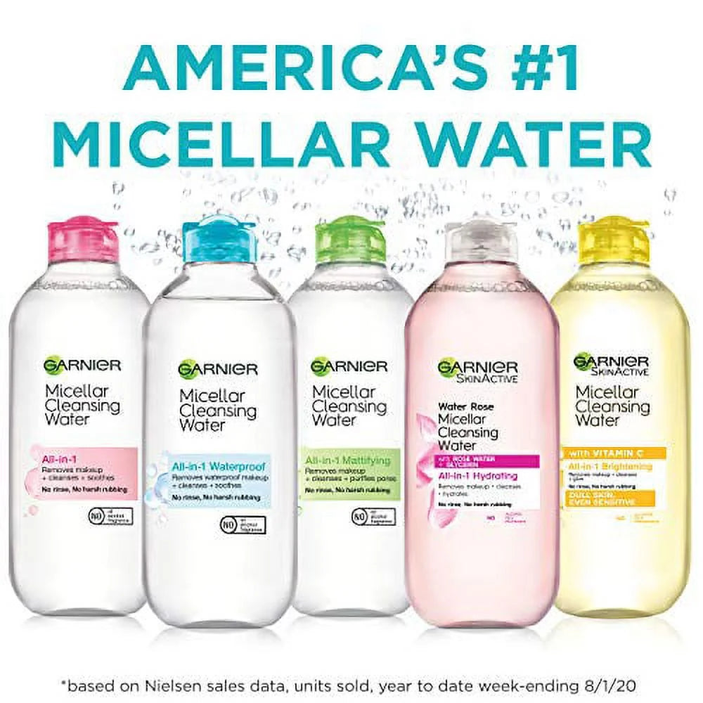 Skinactive Micellar Cleansing Water, All-In-1 Makeup Remover and Facial Cleanser, for Oily Skin, 13.5 Fl Oz