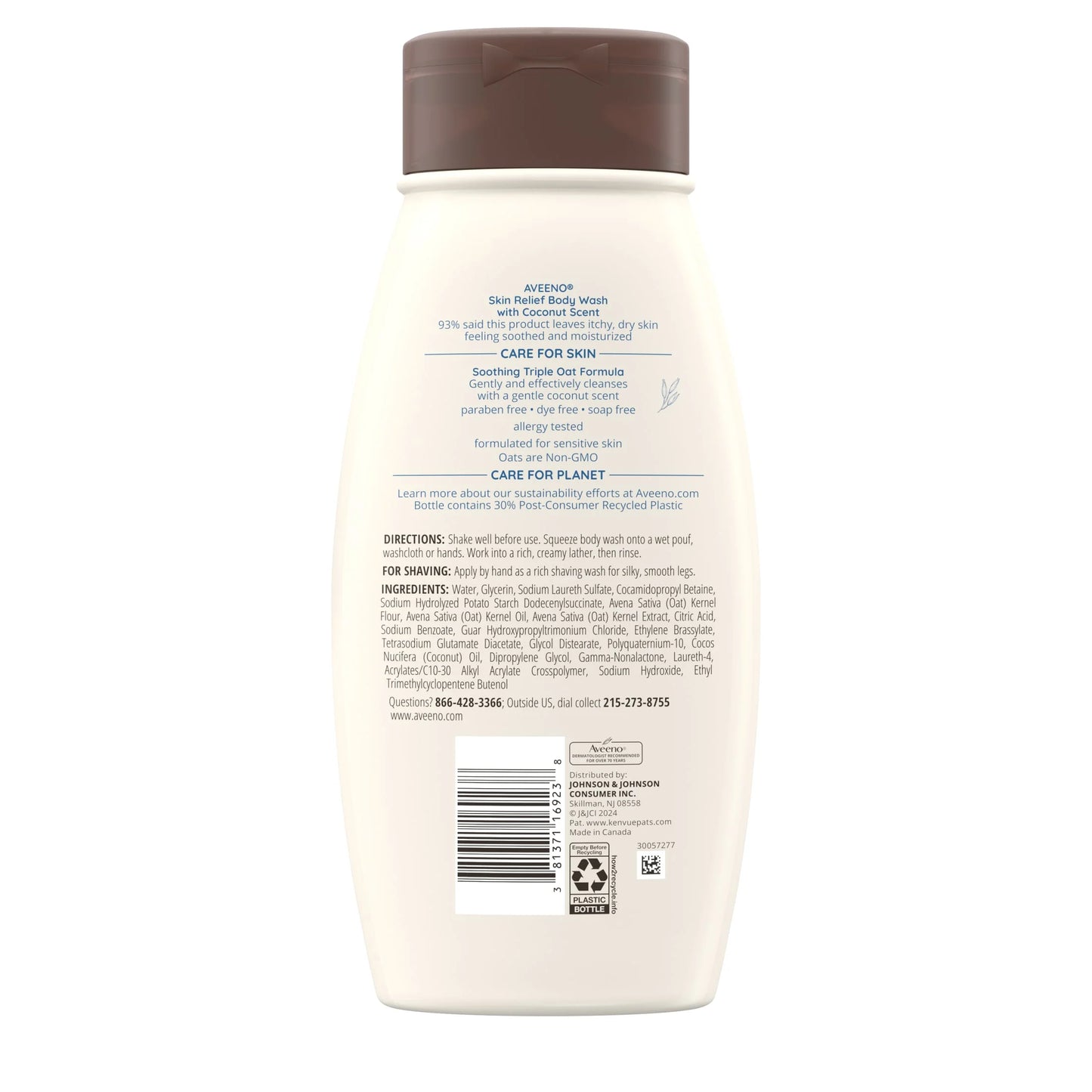 Skin Relief Body Wash + Coconut Scent, Dry Skin, 18 Fl. Oz