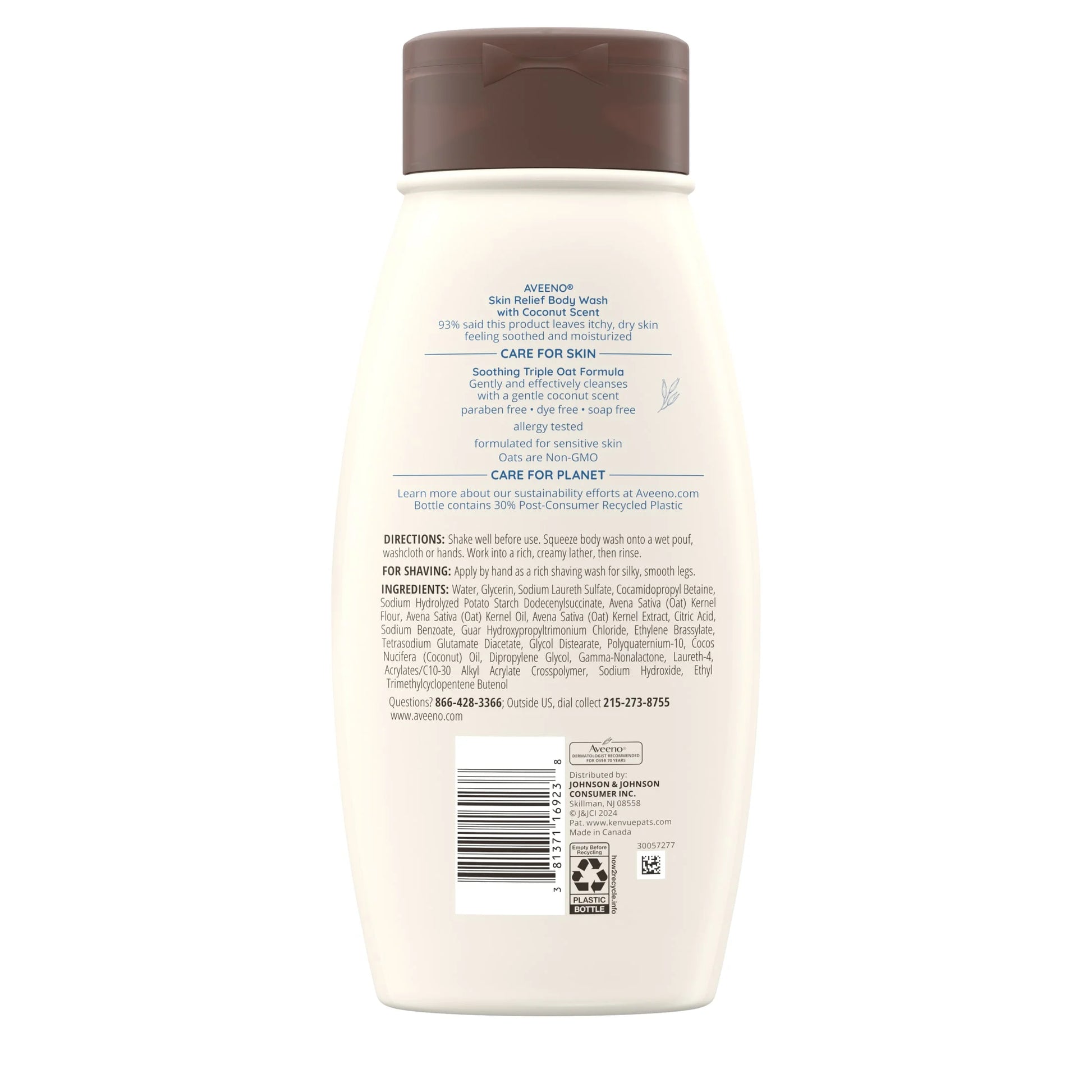 Skin Relief Body Wash + Coconut Scent, Dry Skin, 18 Fl. Oz
