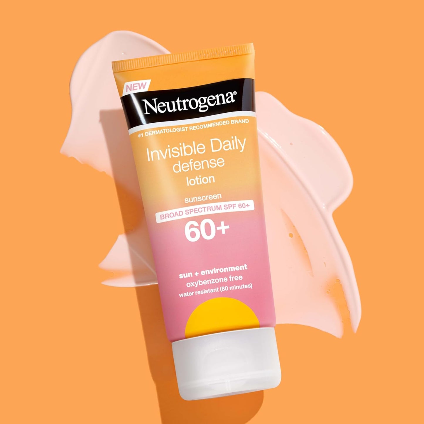 Invisible Daily Sunscreen Lotion, Broad Spectrum SPF 60+, Oxybenzone-Free & Water-Resistant, Sun or Environmental Aggressor Protection, Antioxidant, 3 Fl Oz (Pack of 1)