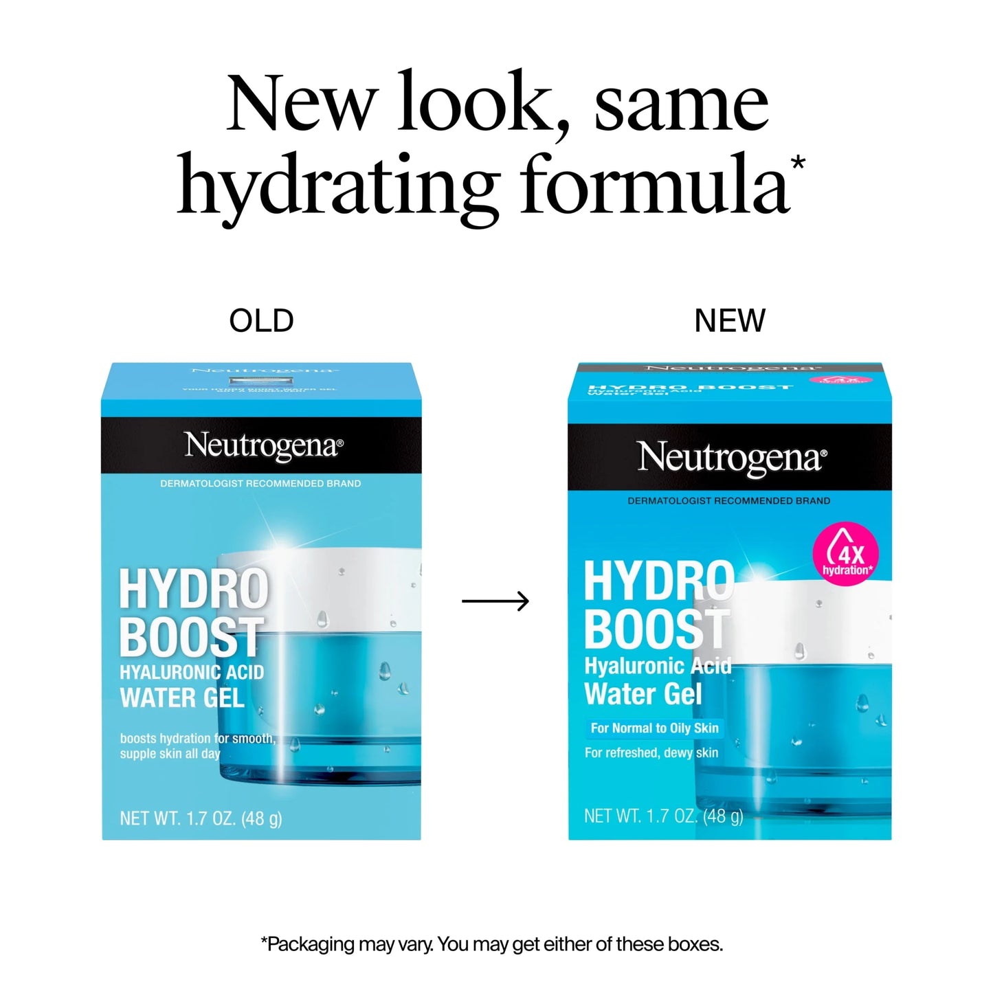 (2 Pack)  Hydro Boost Water Gel Face Moisturizer Lotion with Hyaluronic Acid, 1.7 Oz