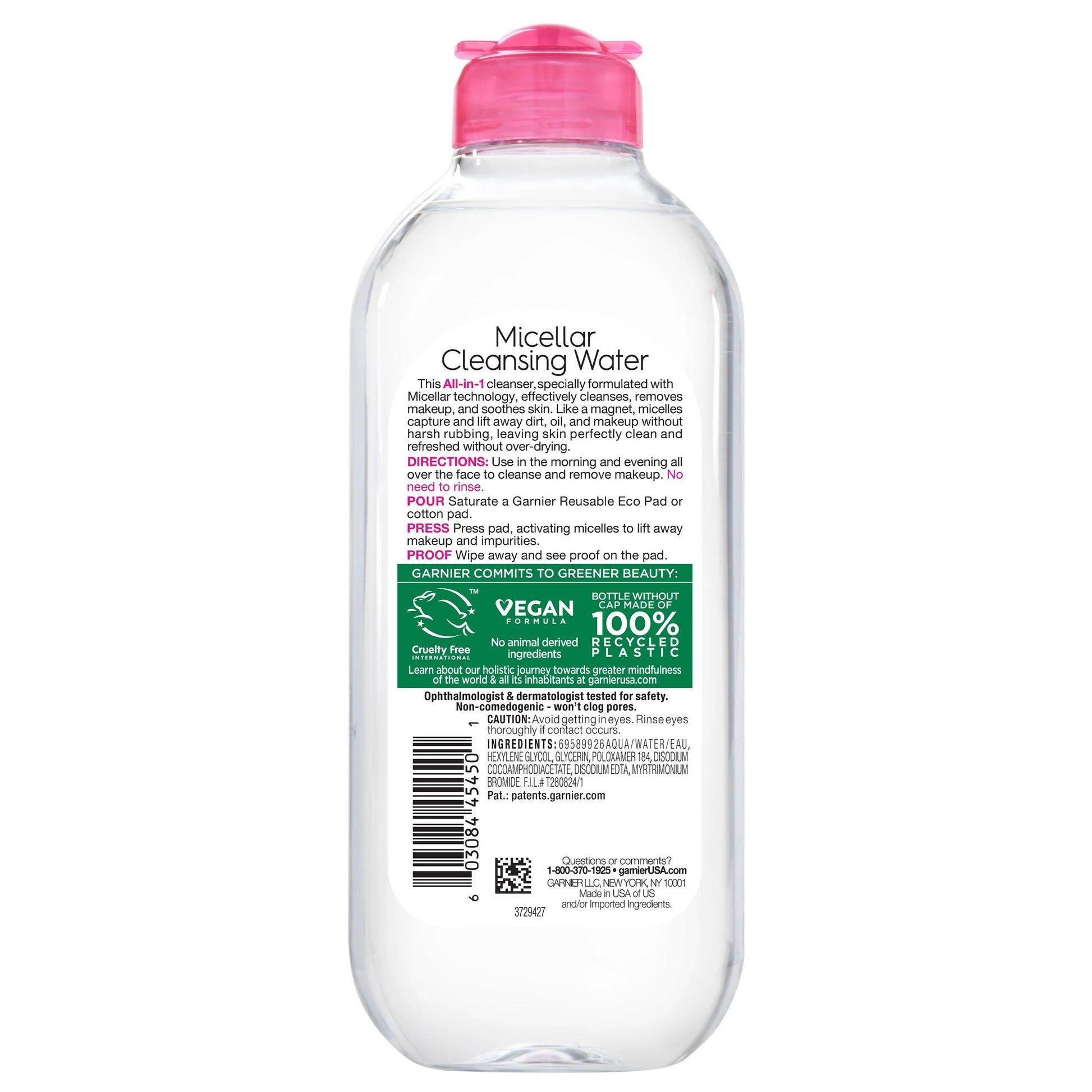 Micellar Cleansing Water 400ML Pink Feature Only 13.5 Fl Oz