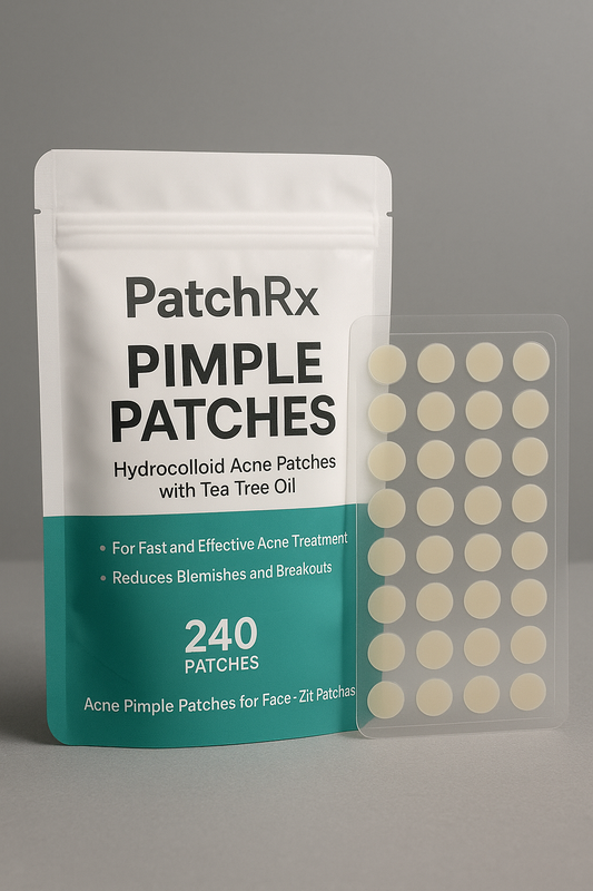 Pimple Patches for Face (240 Patches), Hydrocolloid Acne Patches with Tea Tree Oil, Pimple Stickers - Acne Pimple Patches for Face - Zit Patches