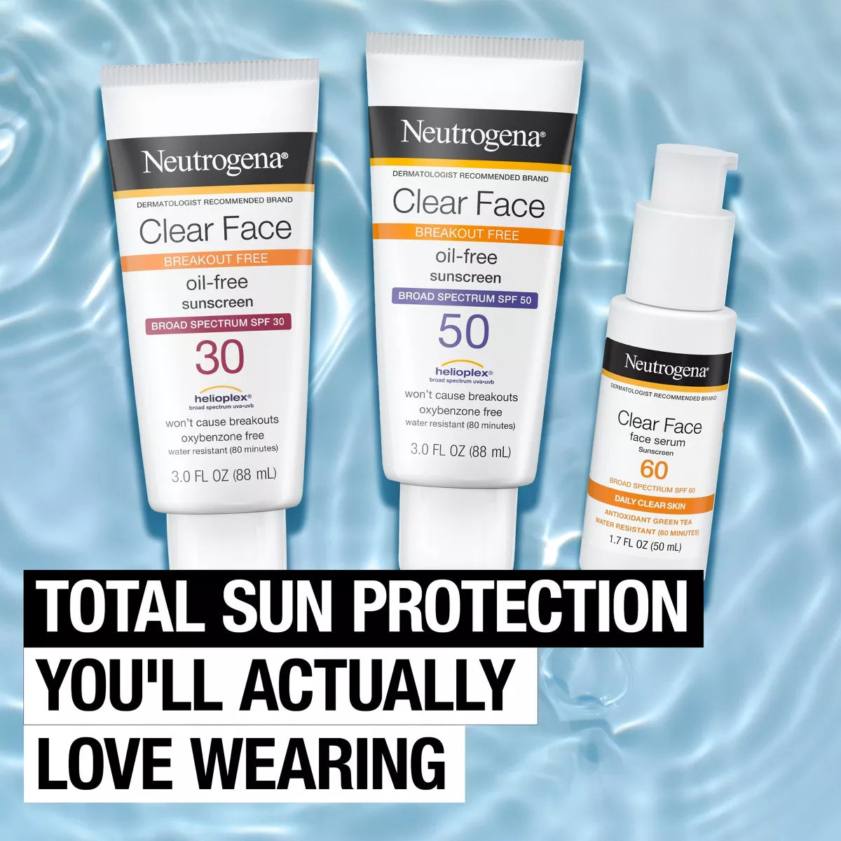 Neutrogena Clear Face Liquid Sunscreen Lotion