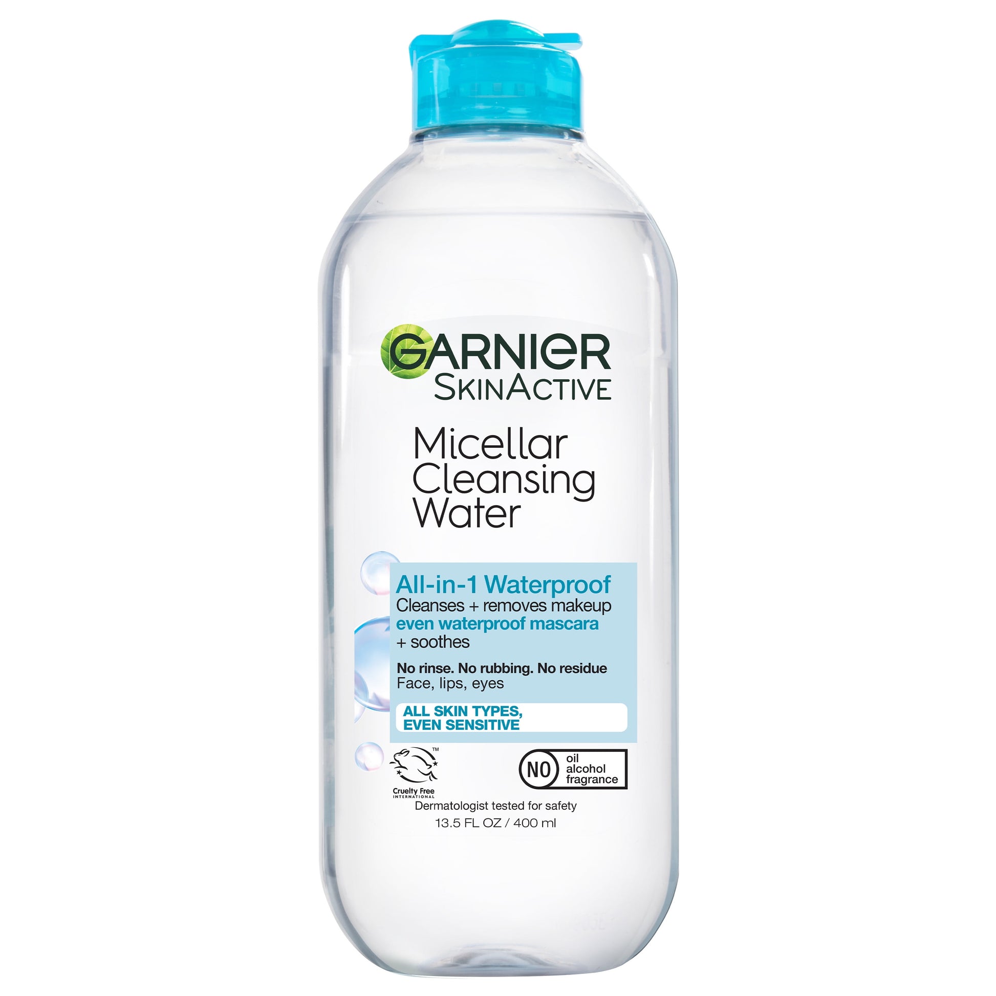Skinactive Micellar Cleansing Water All in 1 Removes Waterproof Makeup, 13.5 Fl Oz