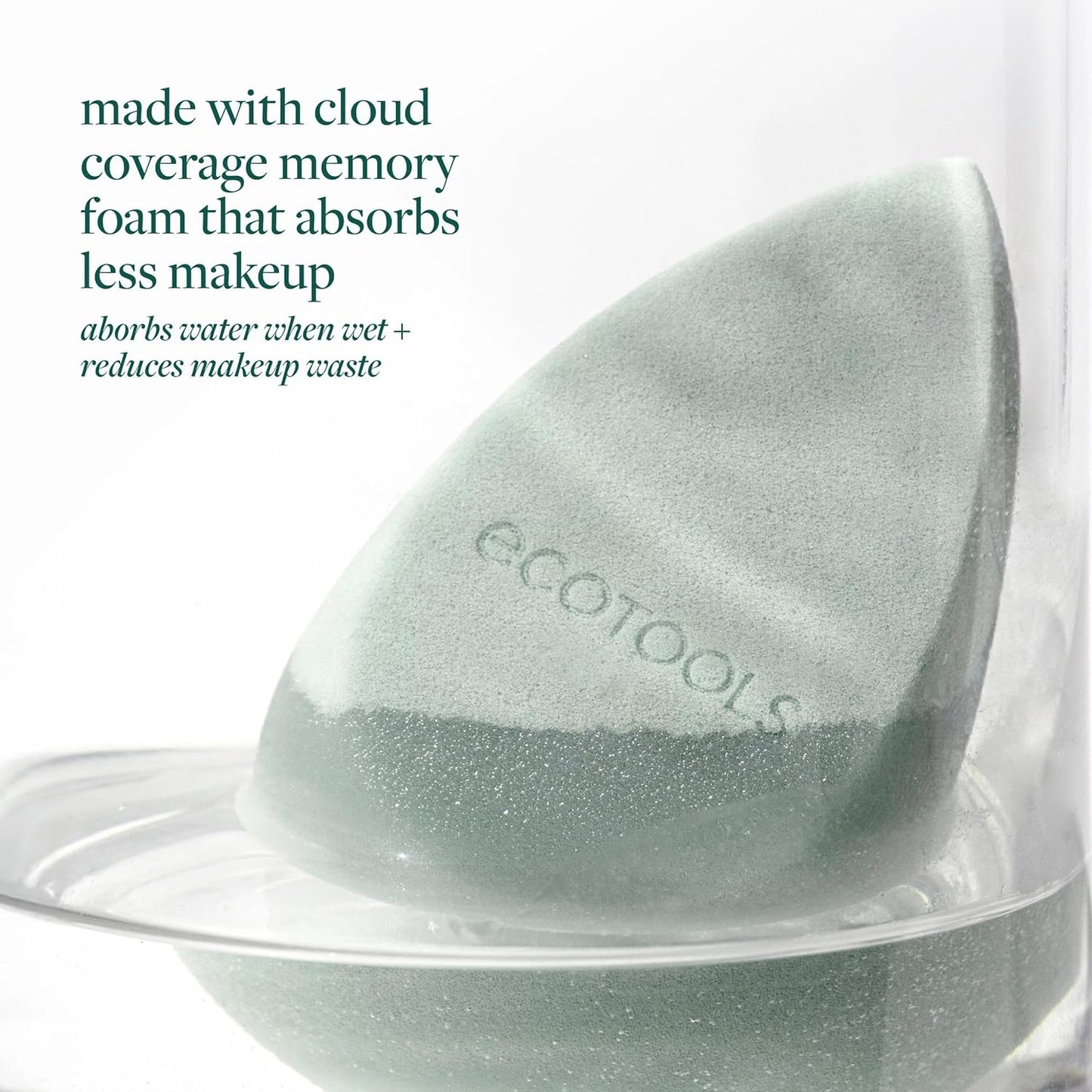Blurring Blender Makeup Sponge Duo, Makeup Blender Sponge for Blurred Skin, for Liquid & Cream Foundation, Cloud Coverage Memory Foam, Eco Friendly & Latex Free, Cruelty-Free & Vegan, 2 Count