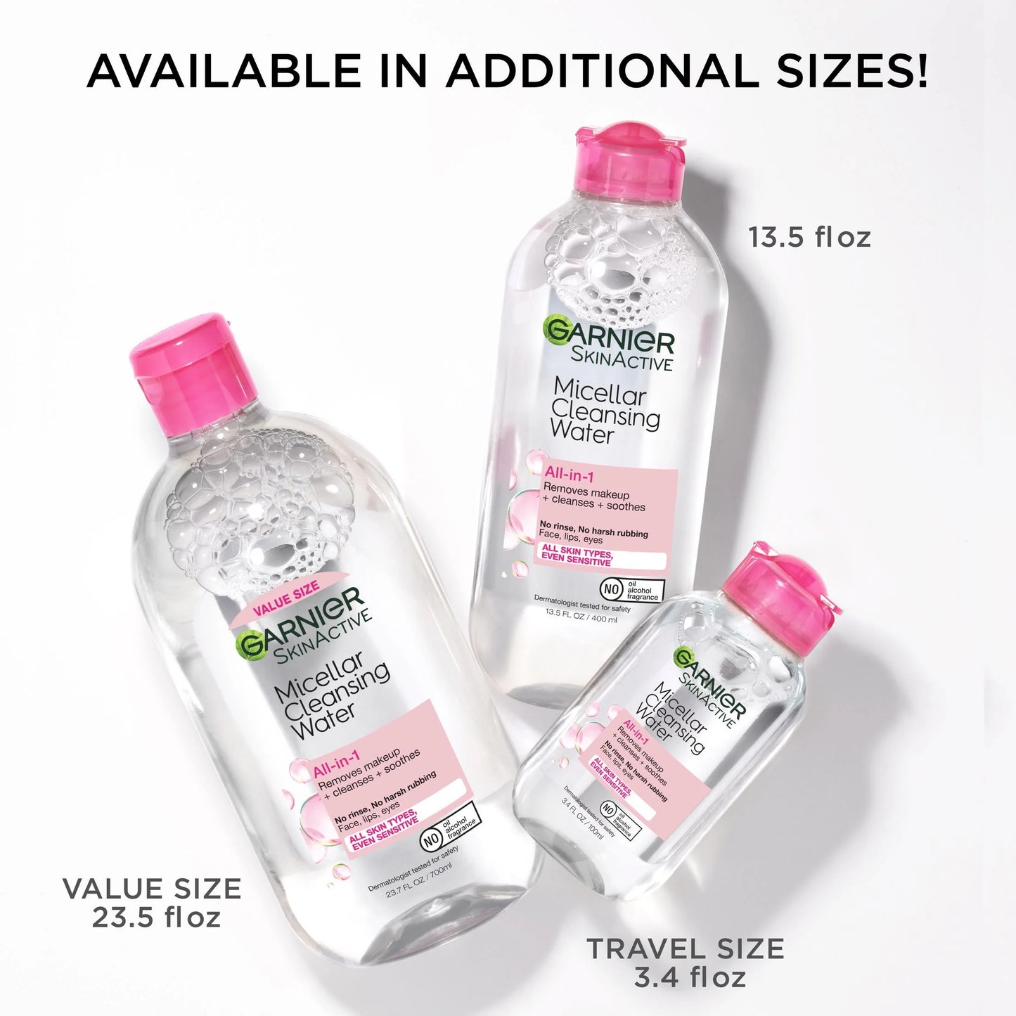 Micellar Cleansing Water 400ML Pink Feature Only 13.5 Fl Oz