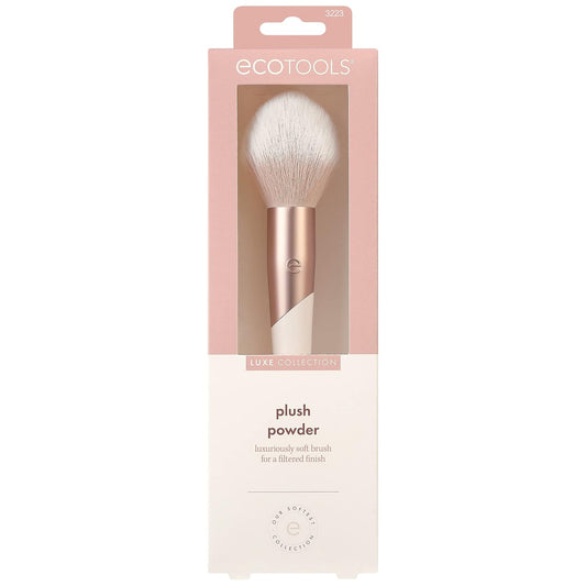 Luxe Plush Powder Makeup Brush for Blush & Bronzer, Works Best with Powder Makeup, Luxurious and Glamorous, Eco-Friendly Premium Makeup Brush, Synthetic Bristles, Pink, 1 Count