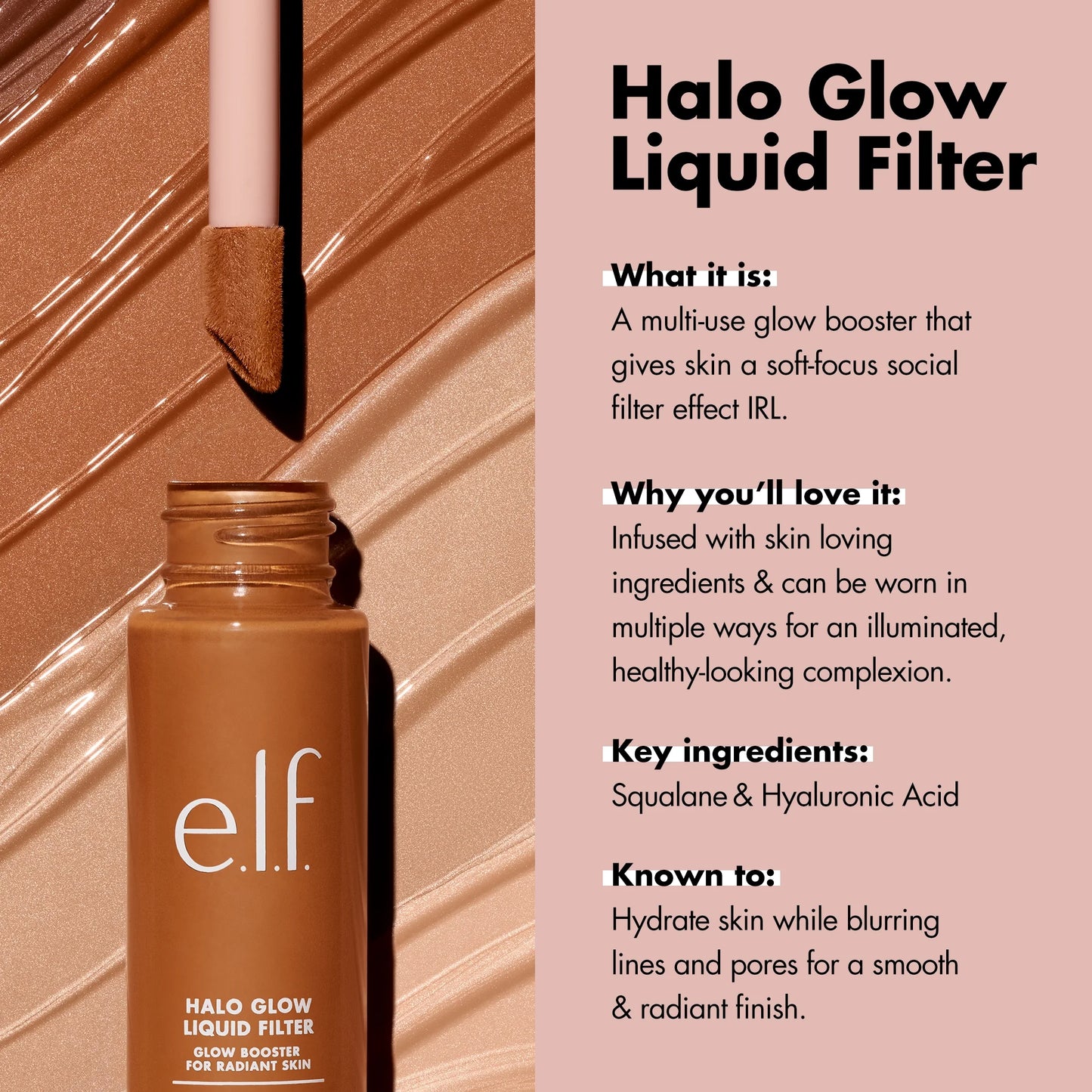 E.L.F. Halo Glow Liquid Filter, 1 Fair, 1.06 Fl Oz